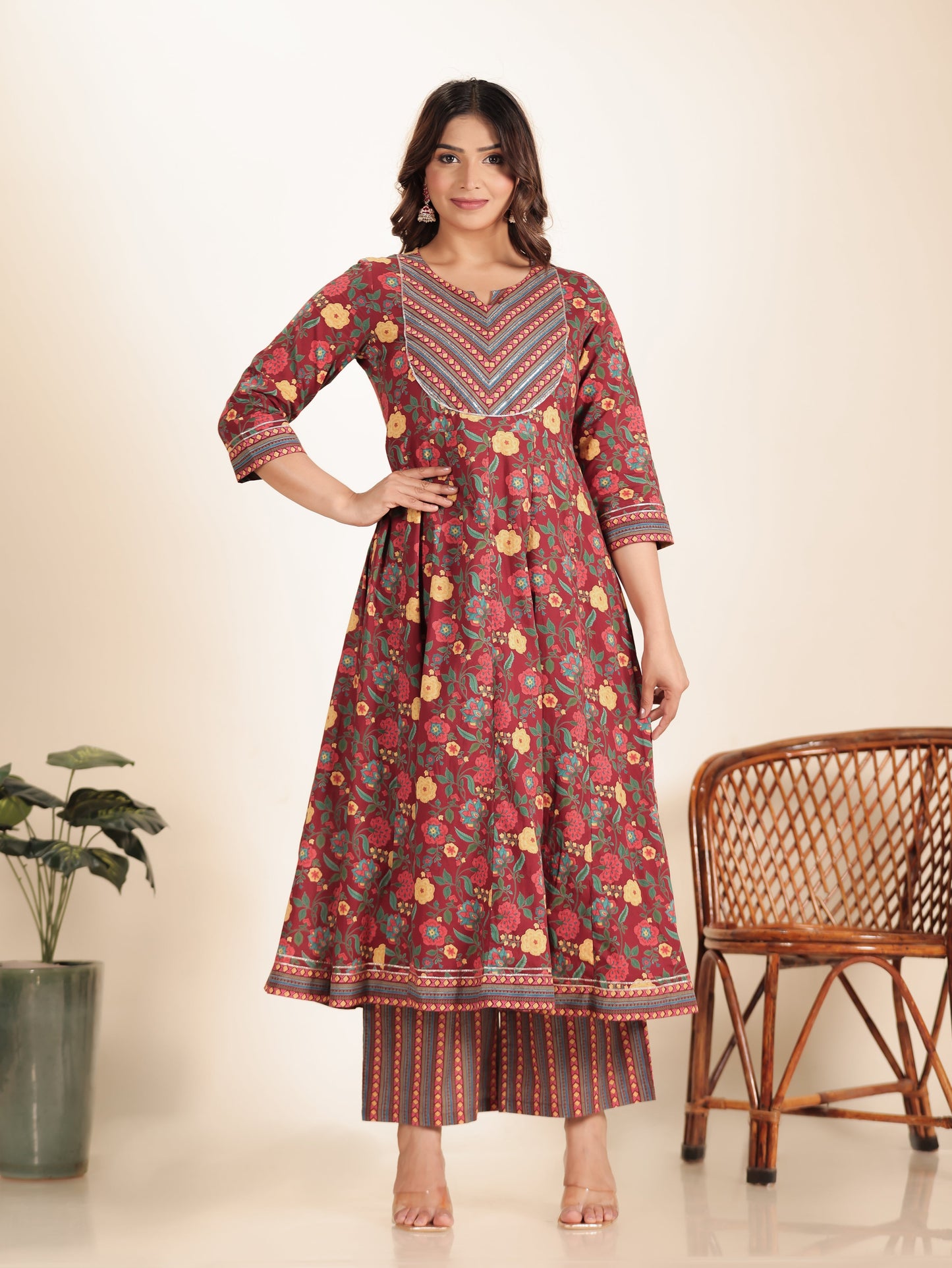 Soft Cotton Floral Kurta