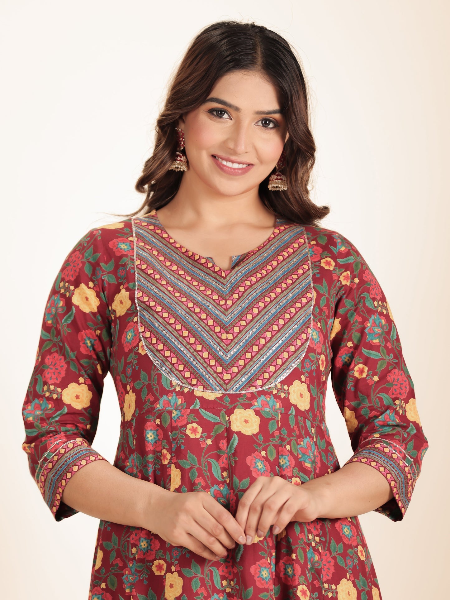 Soft Cotton Floral Kurta