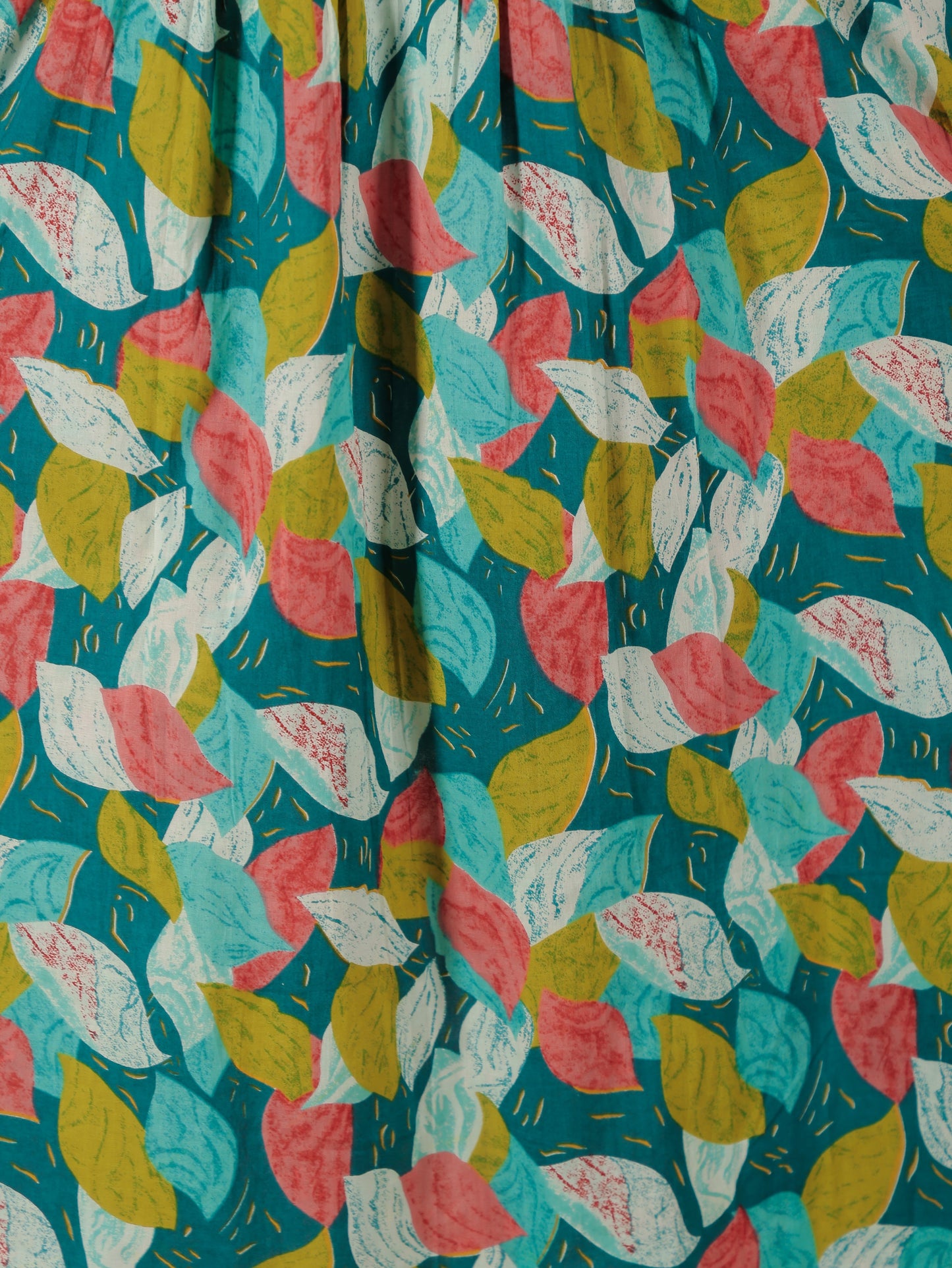 Soft Cotton Abstract A-line Green Kurta