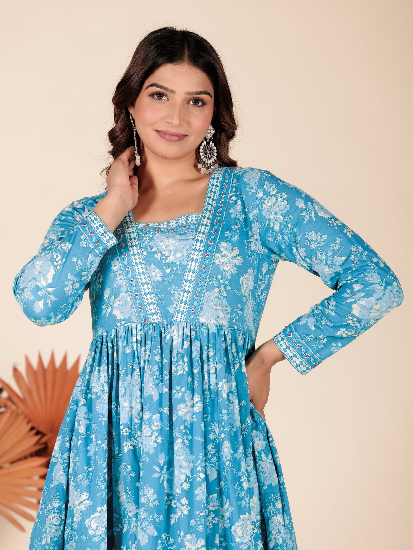 Soft Cotton Floral Kurta