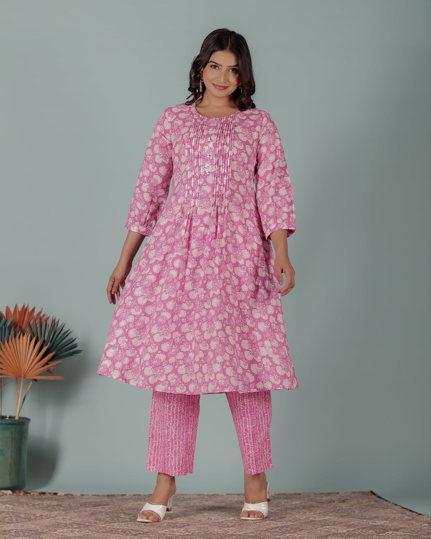 Soft Cotton Floral Kurta