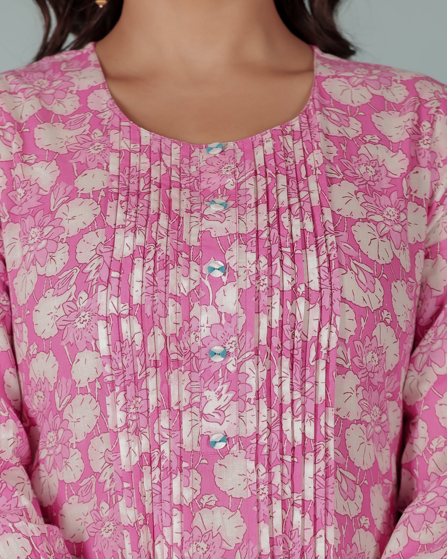 Soft Cotton Floral Kurta