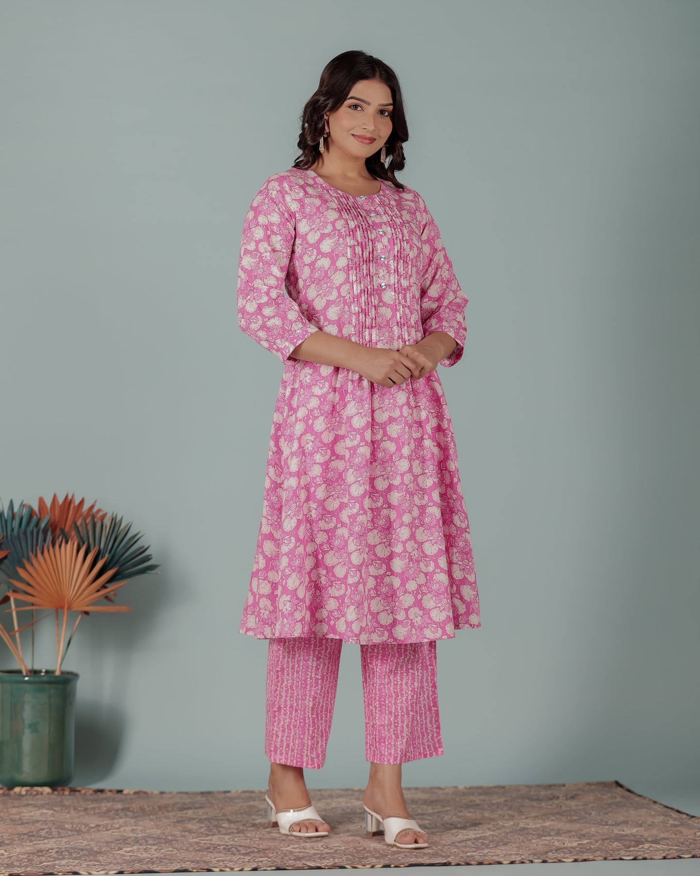 Soft Cotton Floral Kurta