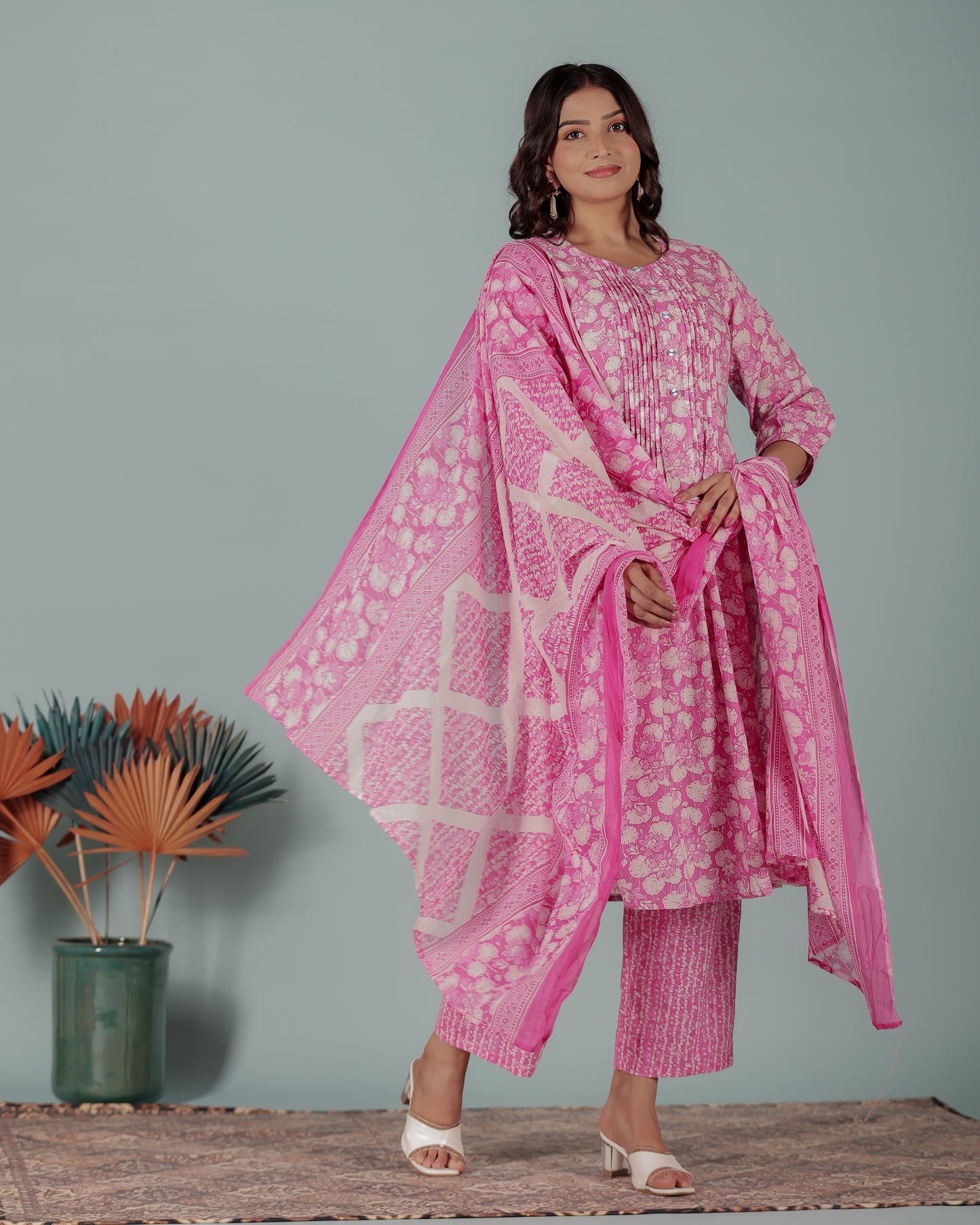 Soft Cotton Floral Kurta