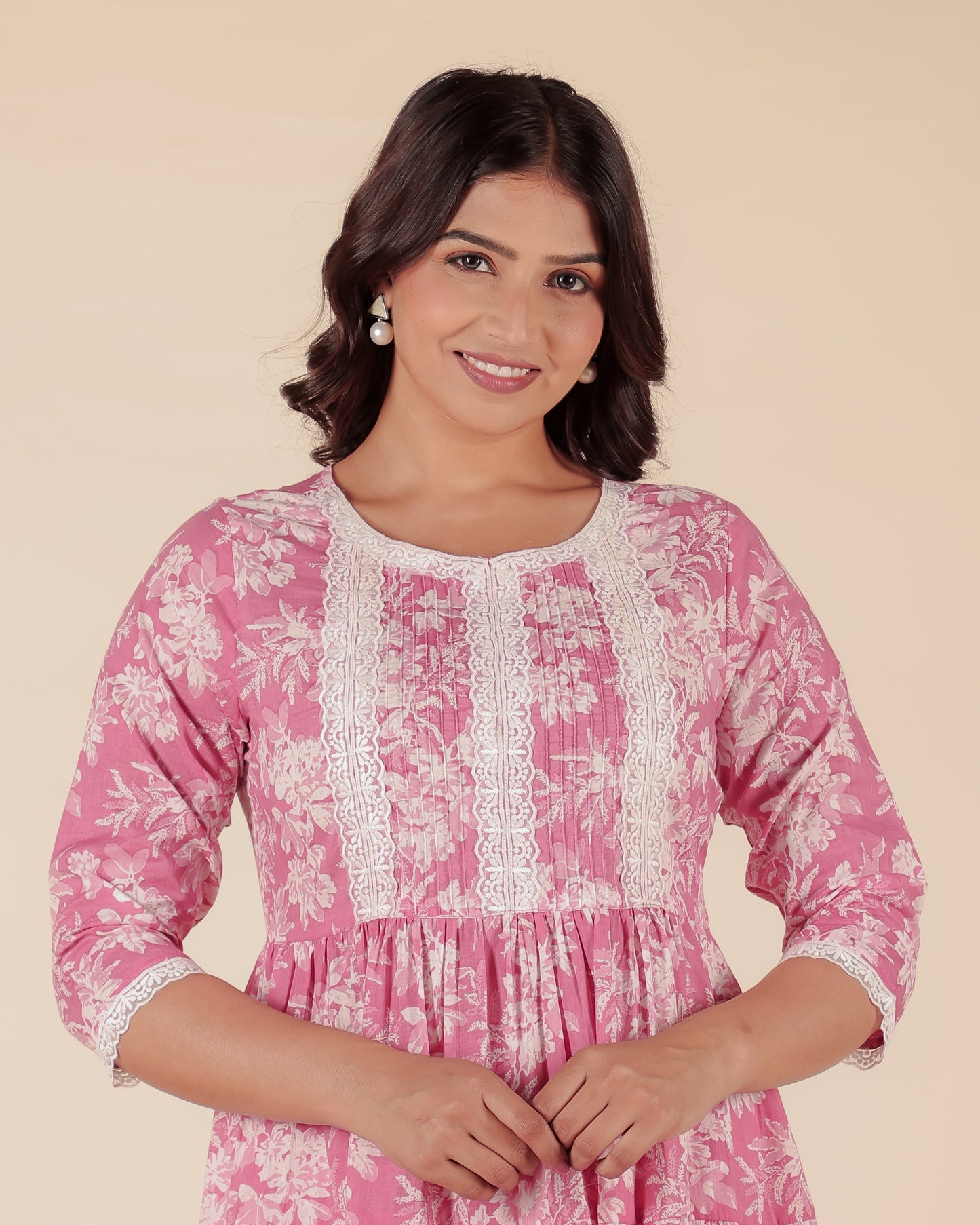 Soft Cotton Floral Kurta