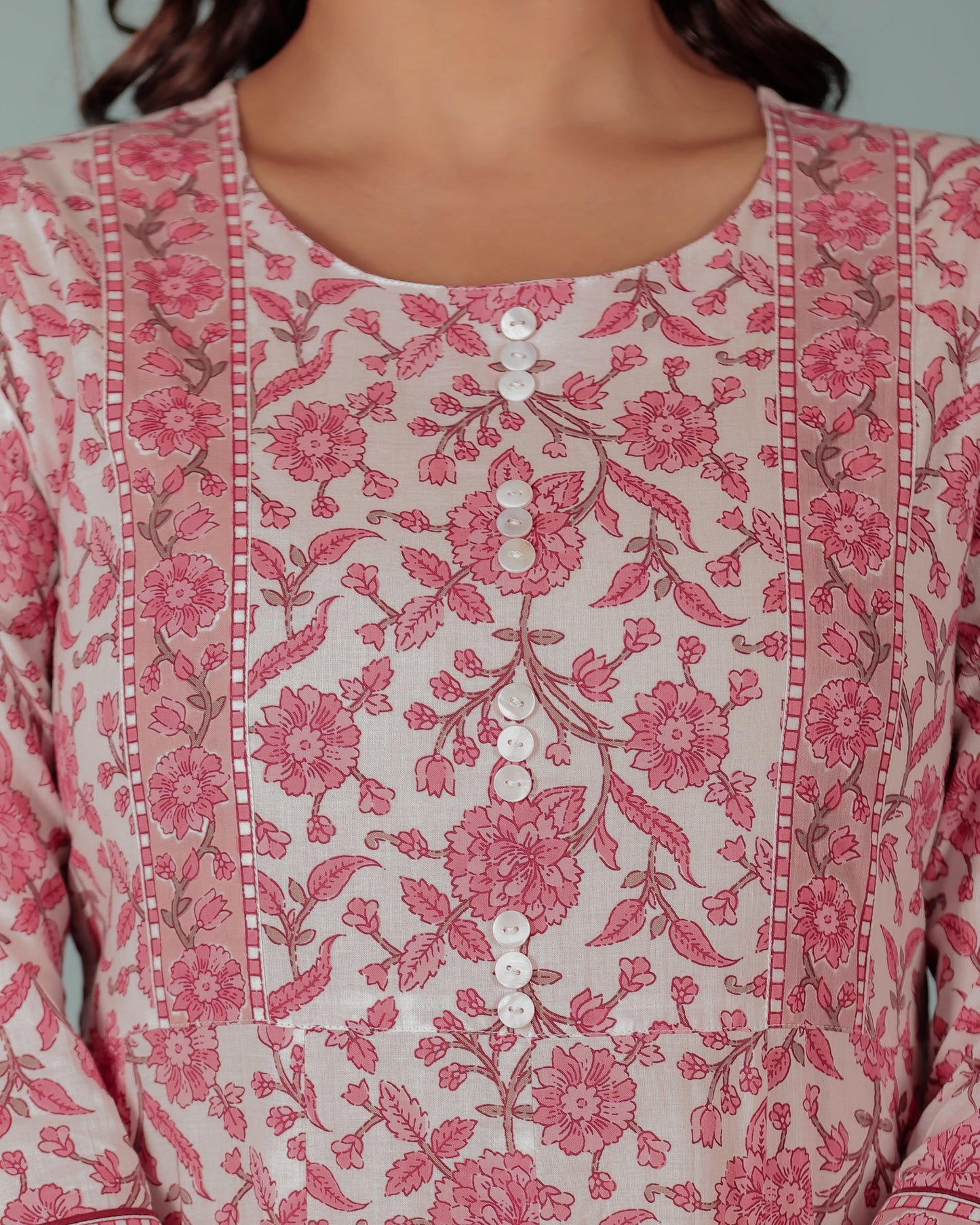 Soft Cotton Floral Kurta