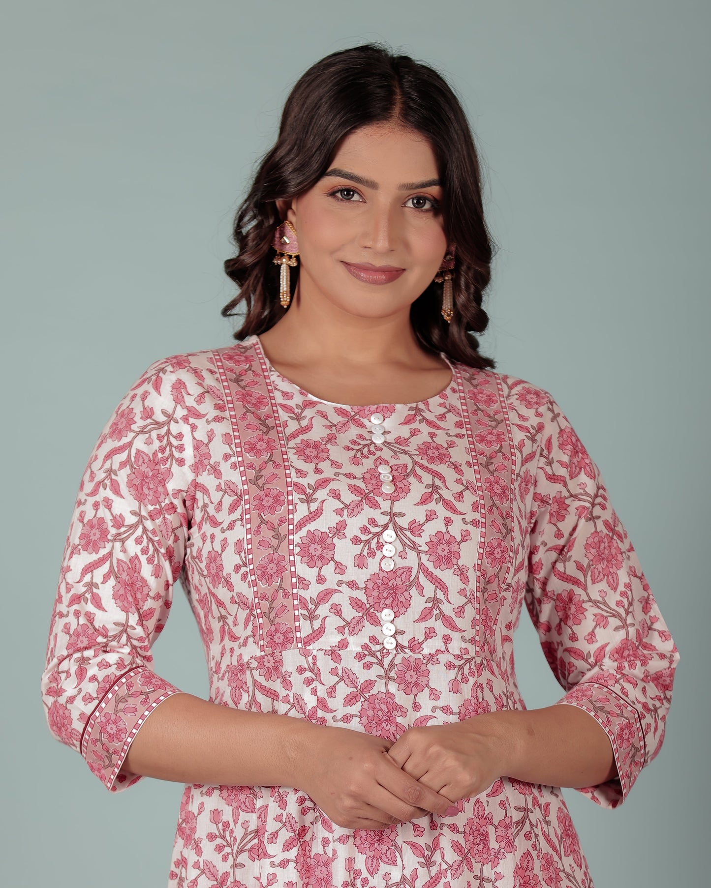 Soft Cotton Floral Kurta