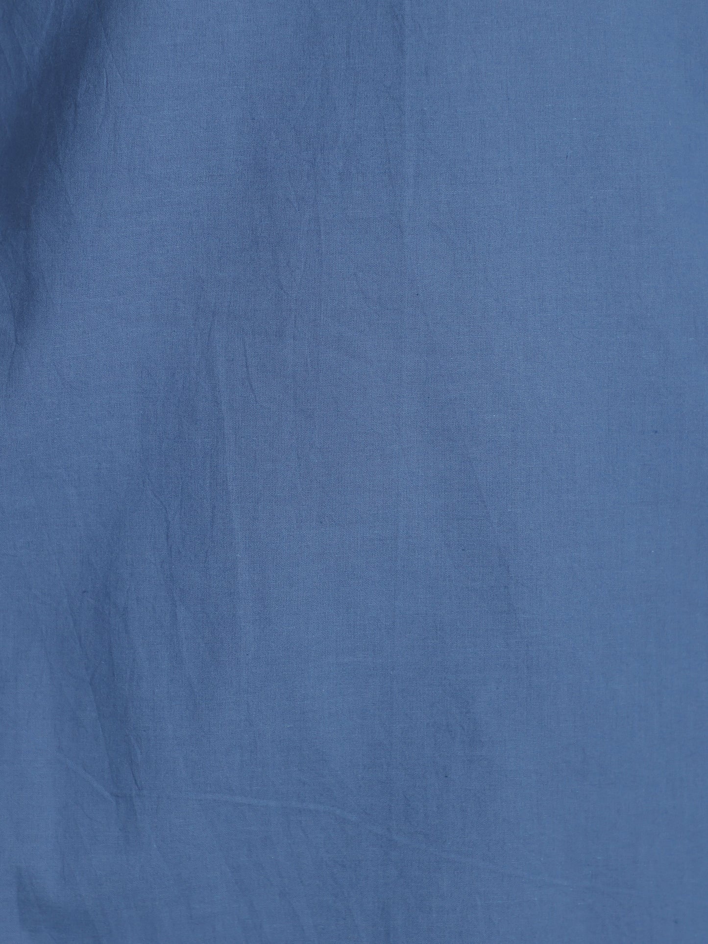 Soft Cotton Solid Straight Blue Kurta