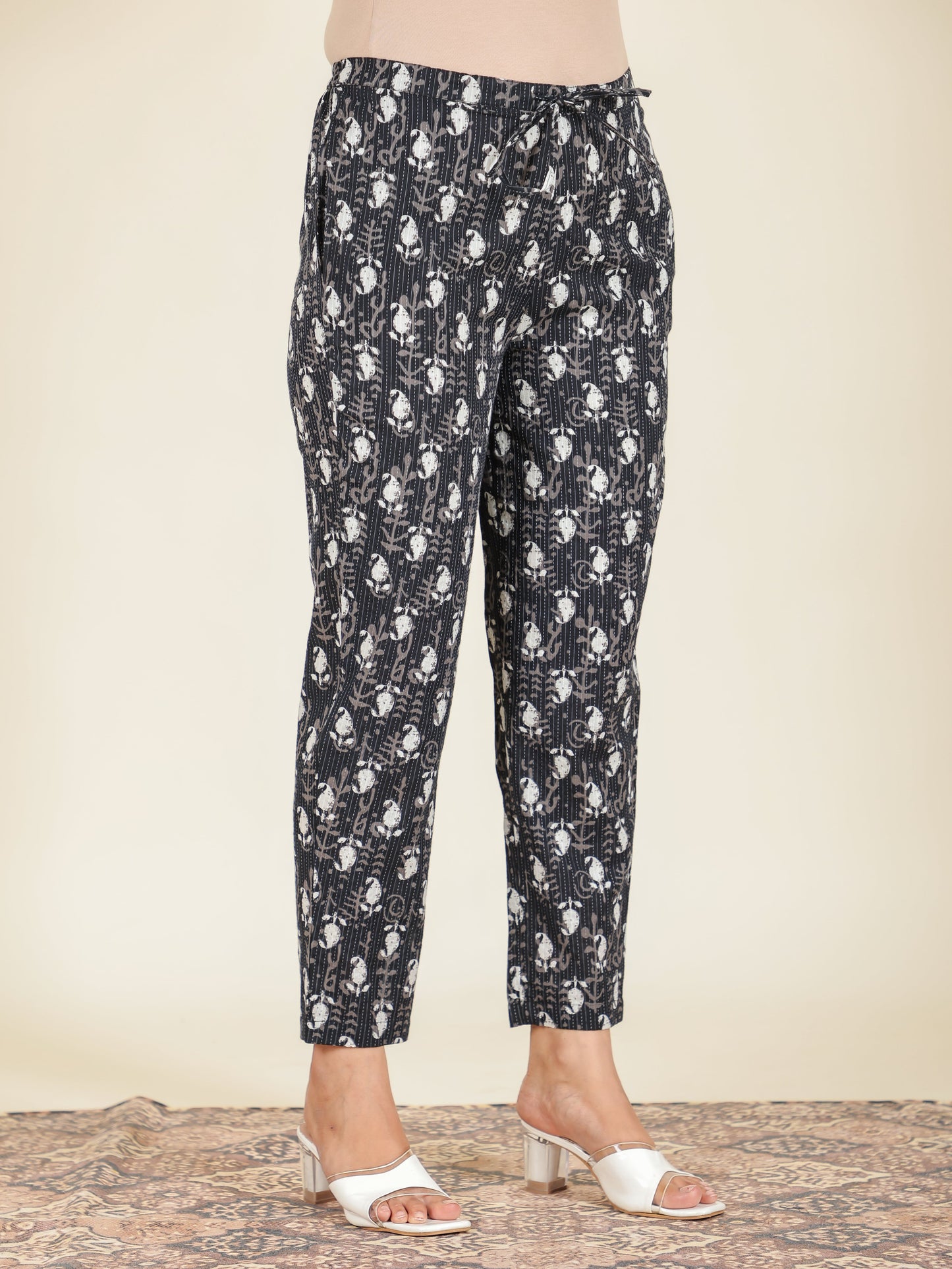 Kantha Cotton Floral Pant