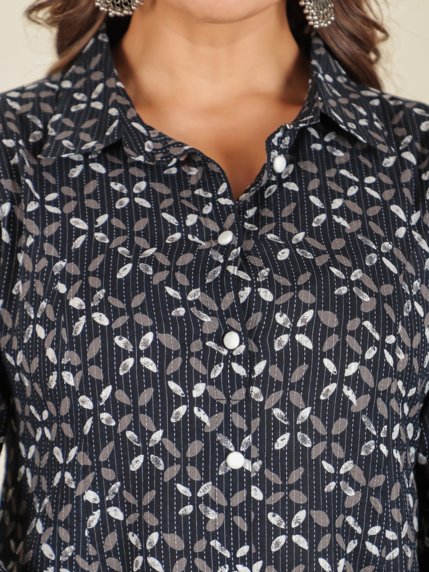 Kantha Cotton Floral Kurta