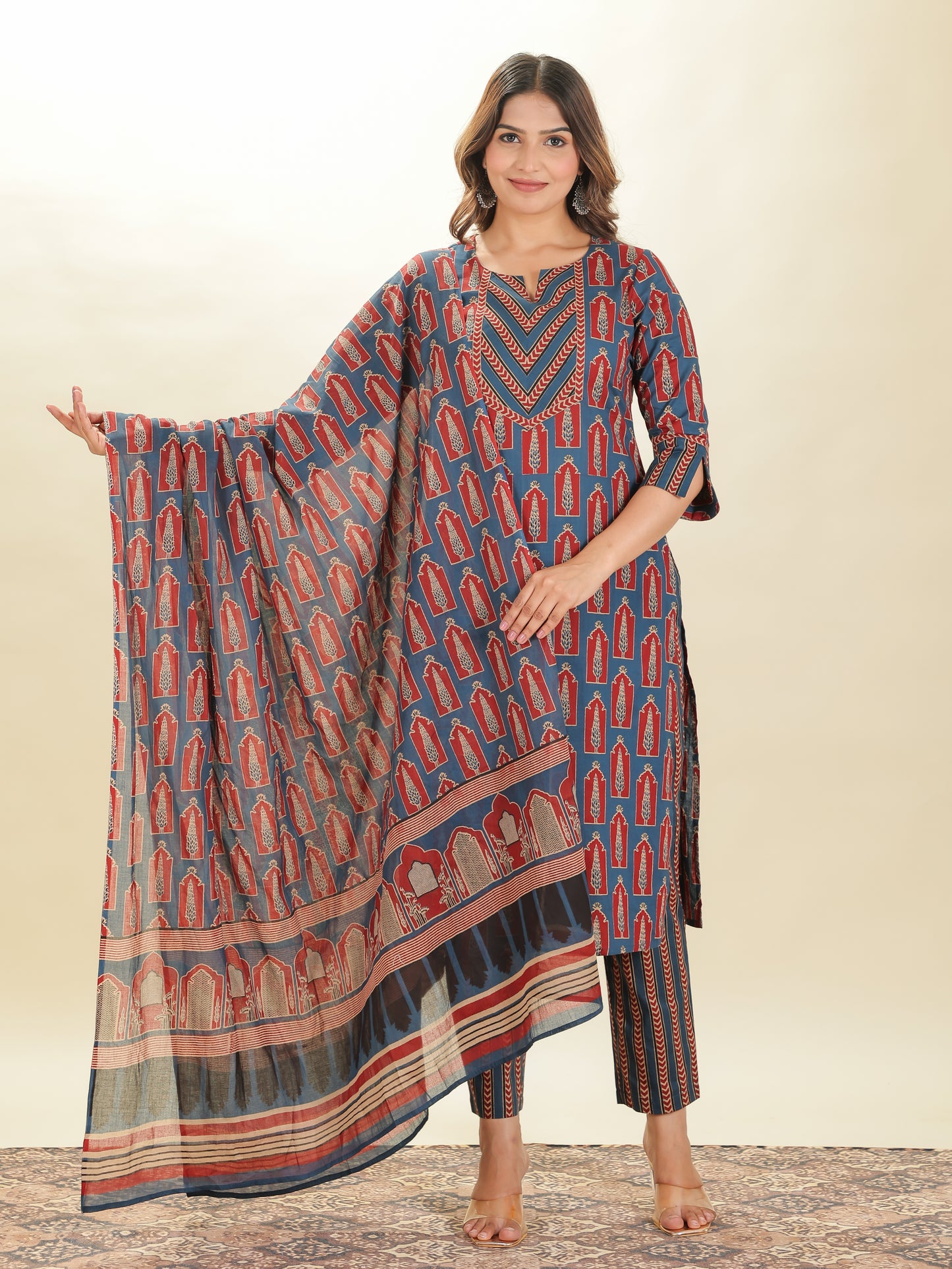 Voile Cotton Abstract Dupatta