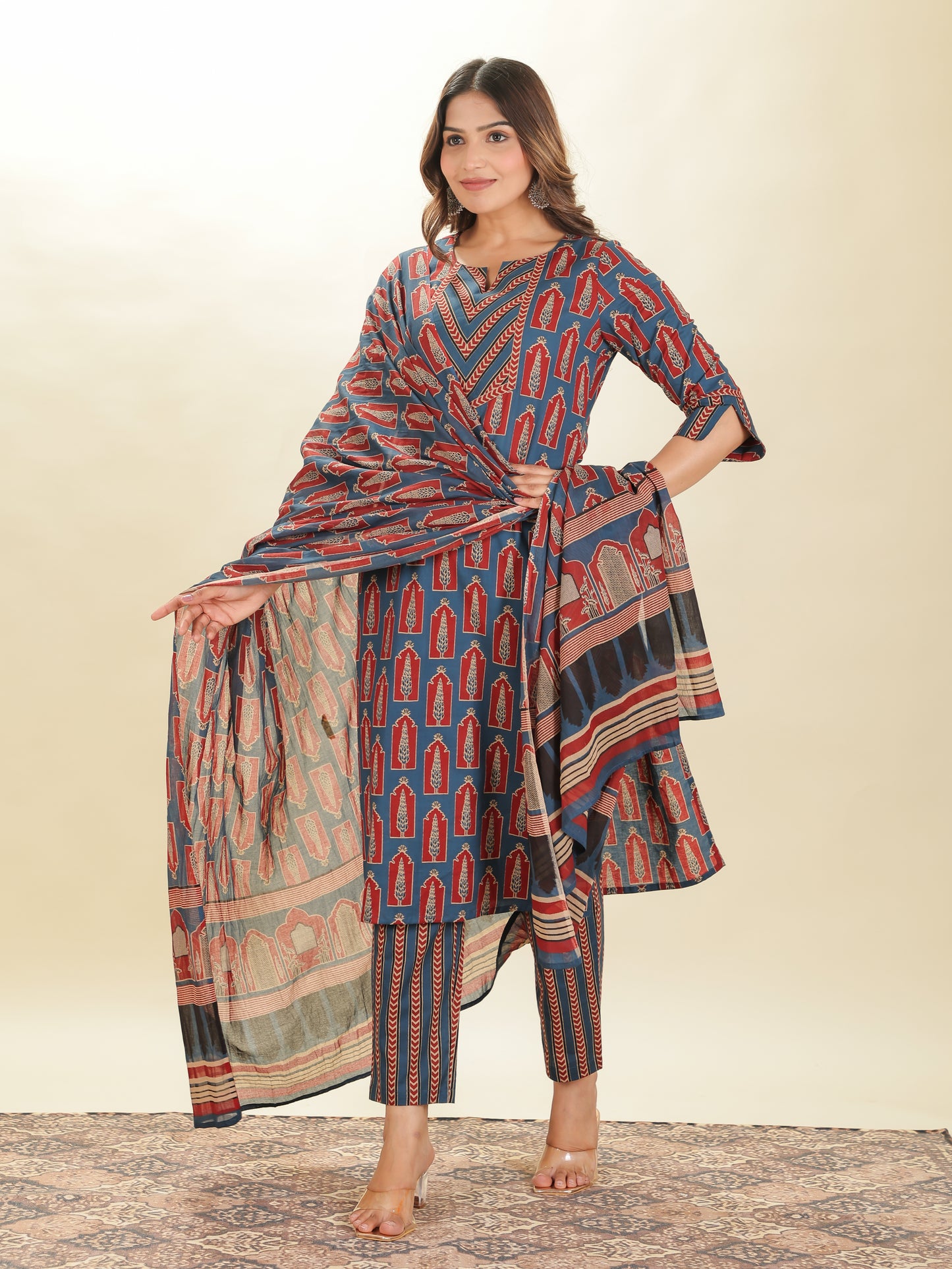 Soft Cotton Abstract Kurta