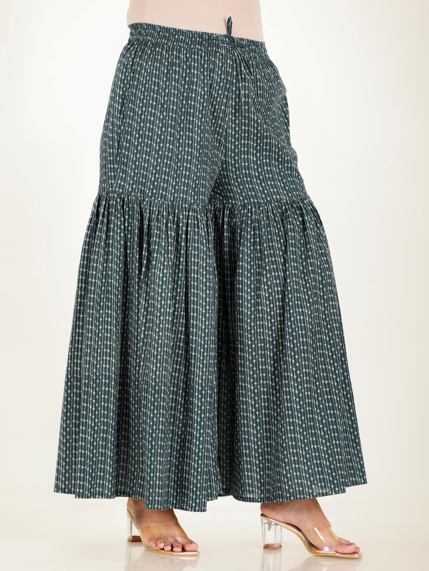 Embroidered Soft Cotton Floral Straight Teal Kurta