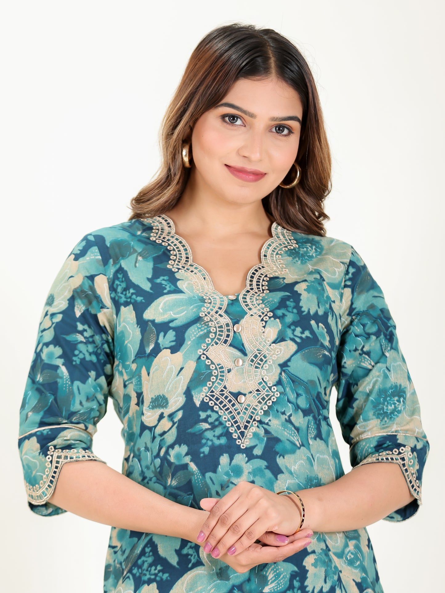 Soft Cotton Floral Kurta