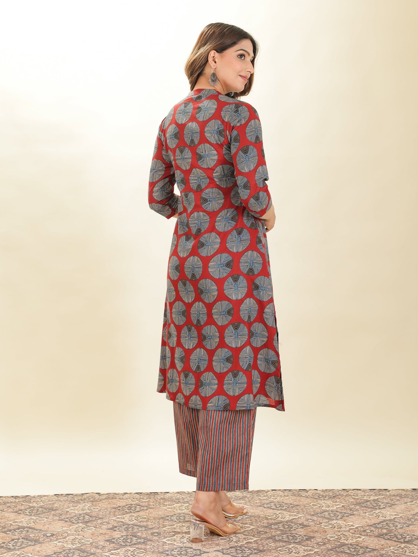 Soft Cotton Geometric Kurta