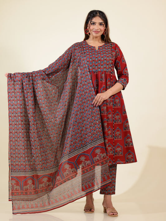 Voile Cotton Abstract Dupatta