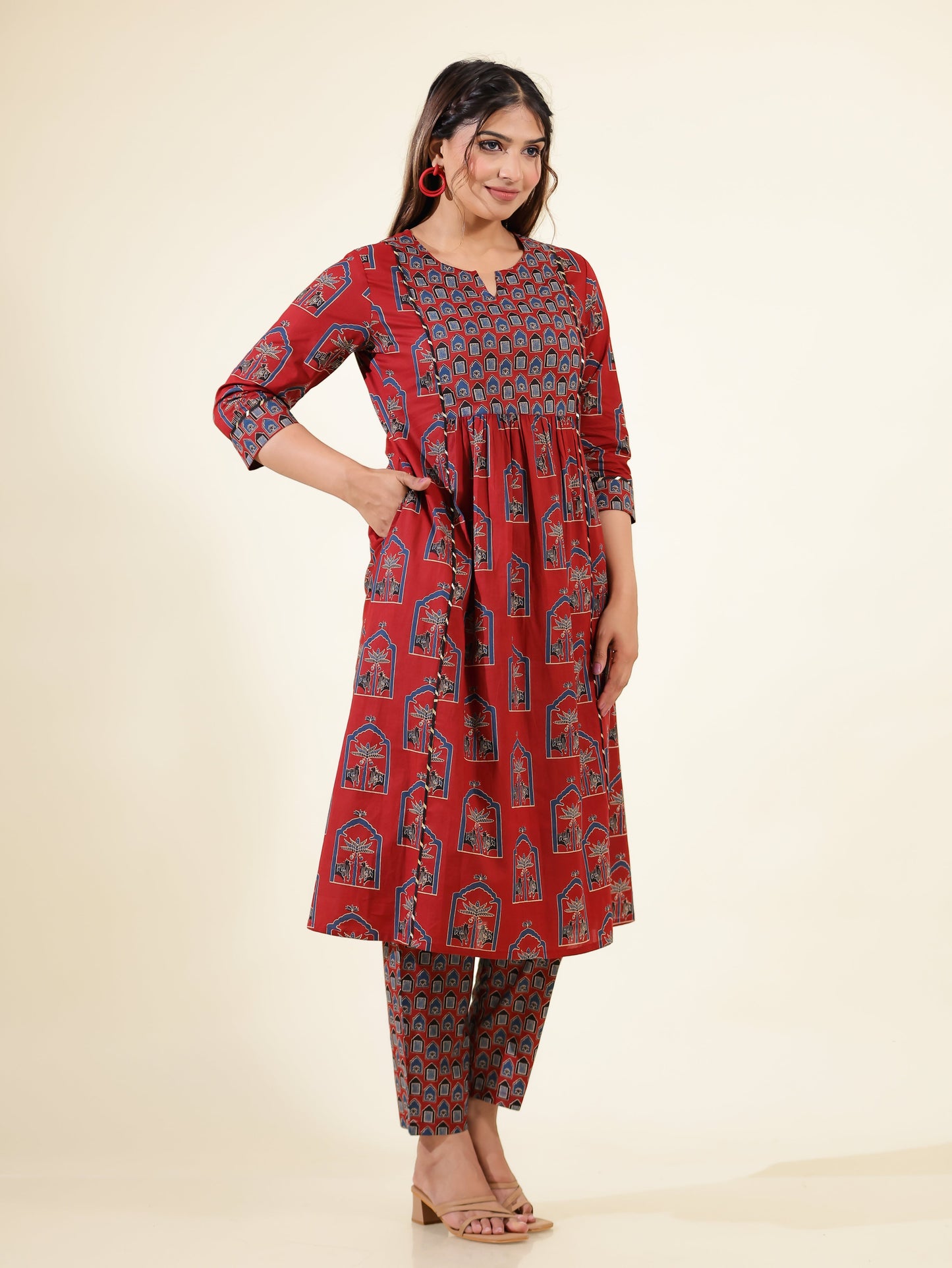 Soft Cotton Abstract Kurta