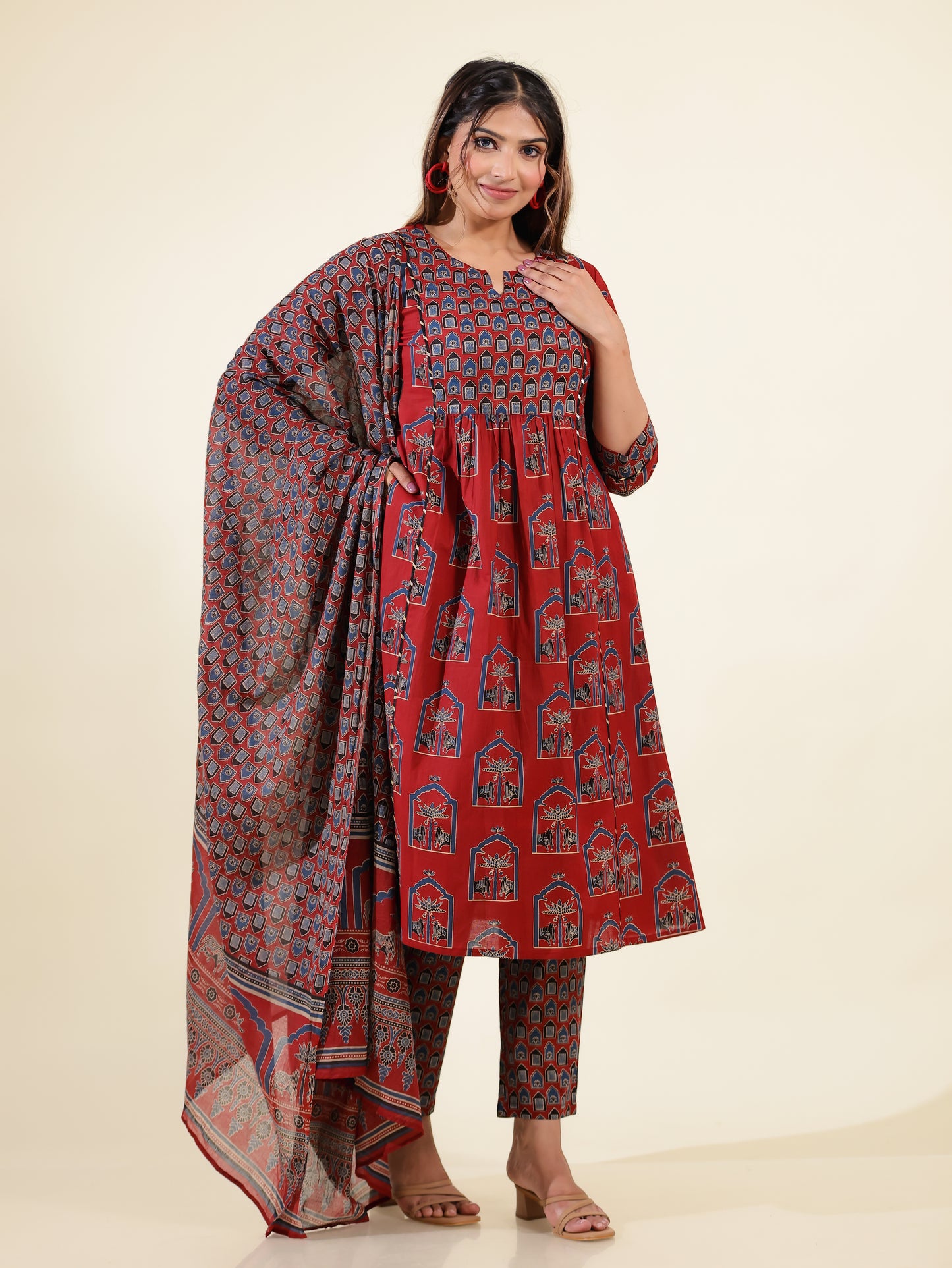 Soft Cotton Abstract Kurta