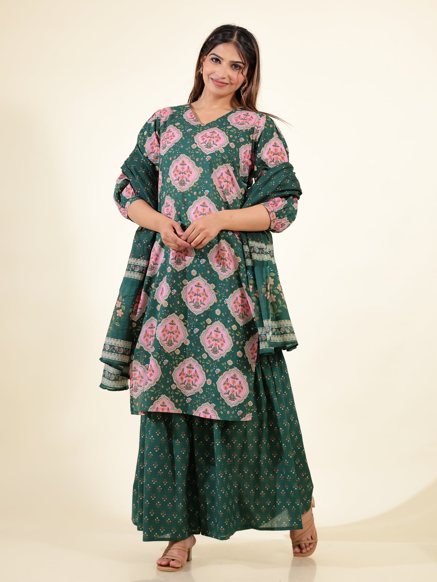 Soft Cotton Floral Kurta