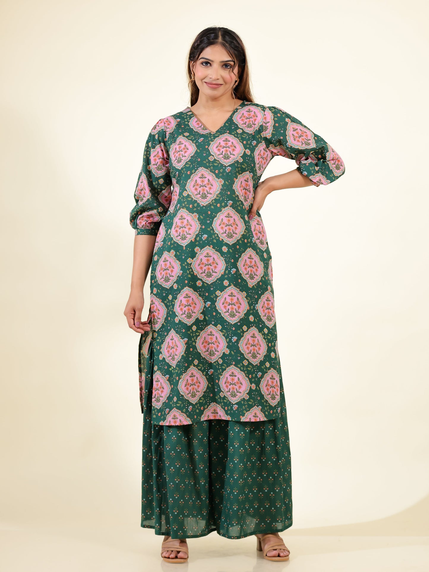 Soft Cotton Floral Kurta