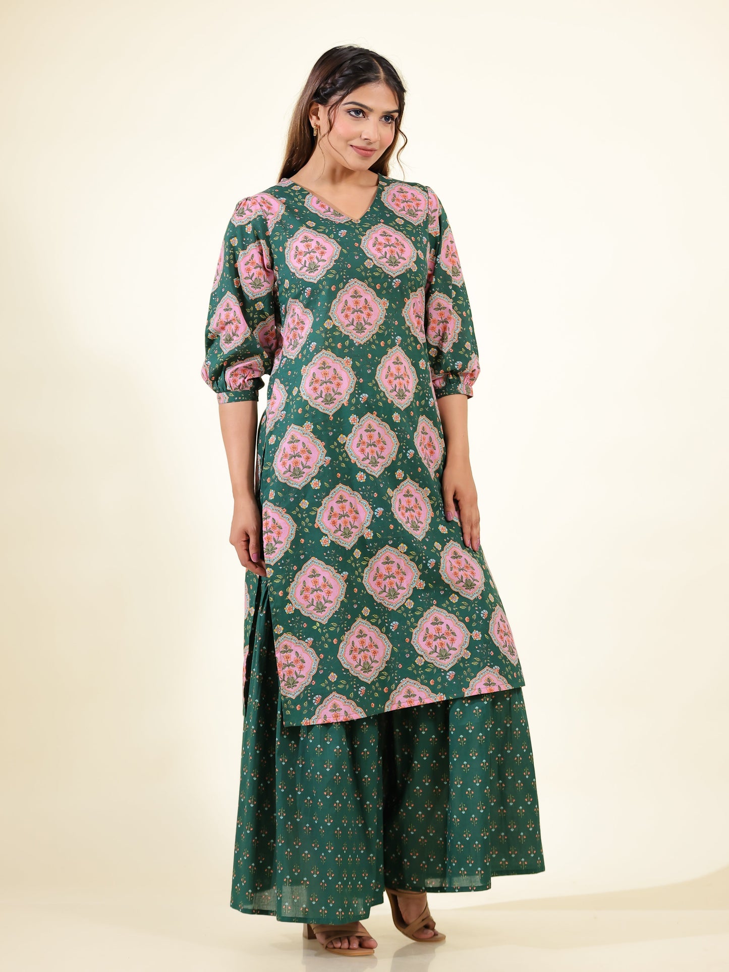 Soft Cotton Floral Kurta