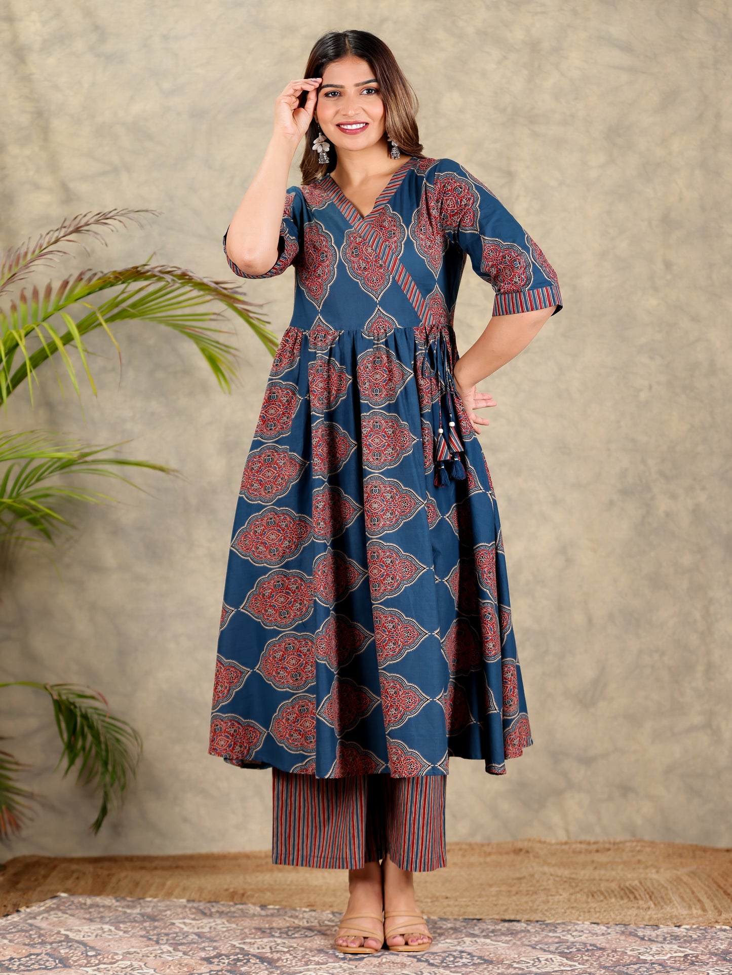 Soft Cotton Geometric Kurta