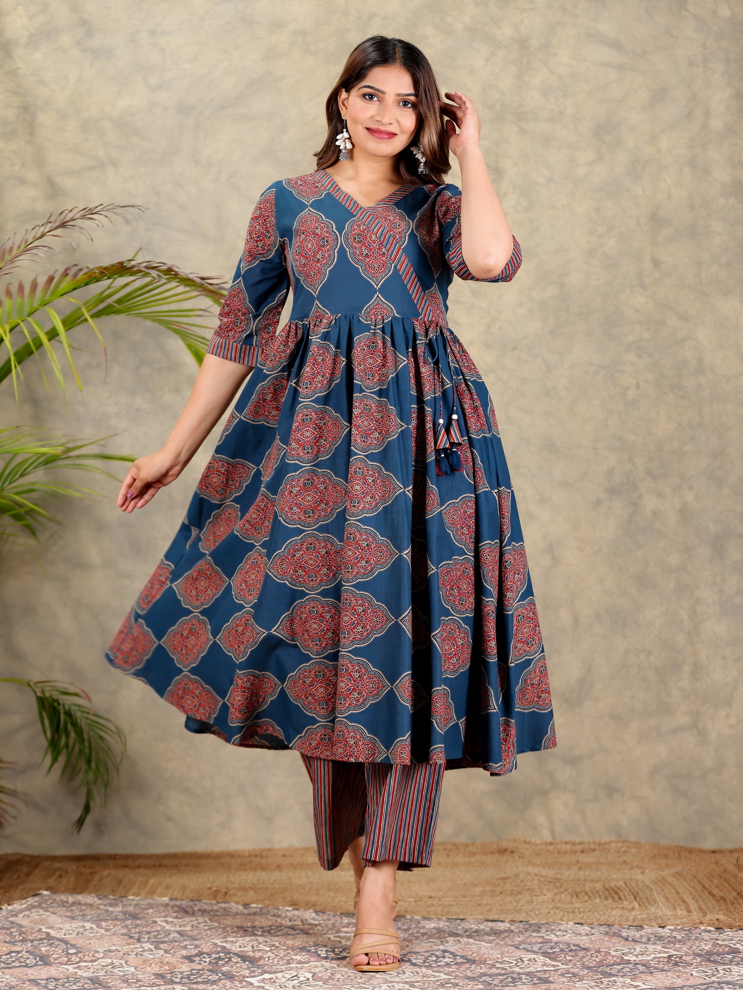 Soft Cotton Geometric Kurta