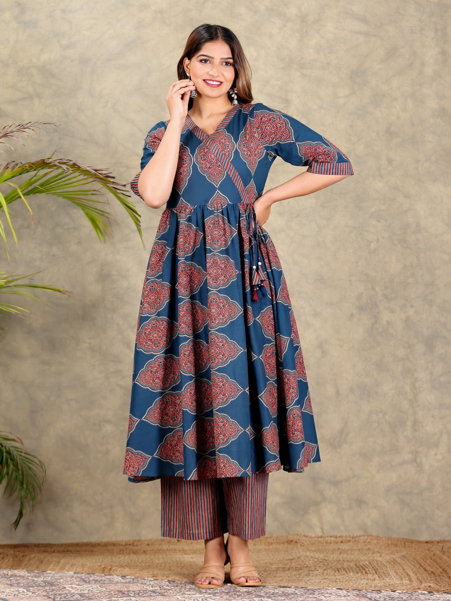 Soft Cotton Geometric Kurta