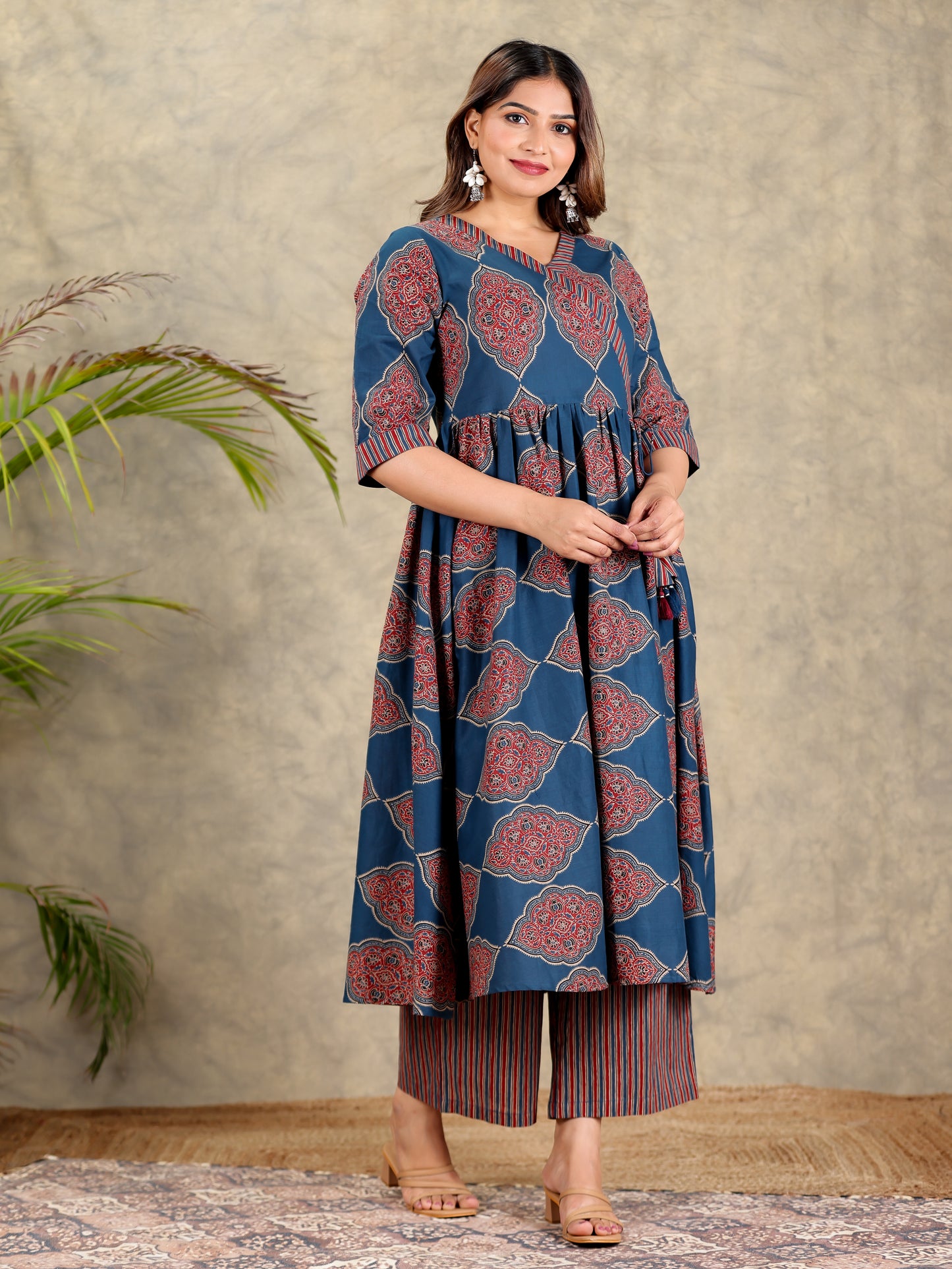 Soft Cotton Geometric Kurta