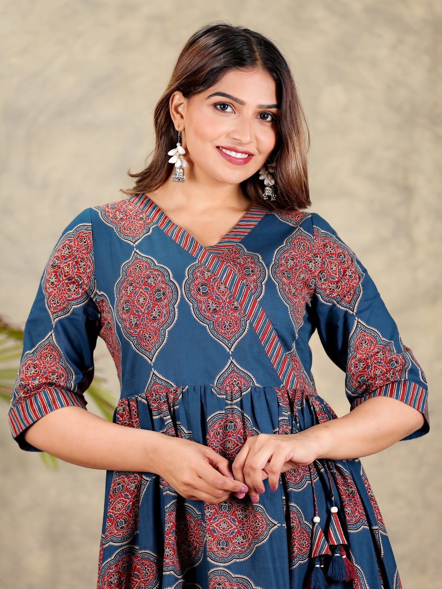 Soft Cotton Geometric Kurta