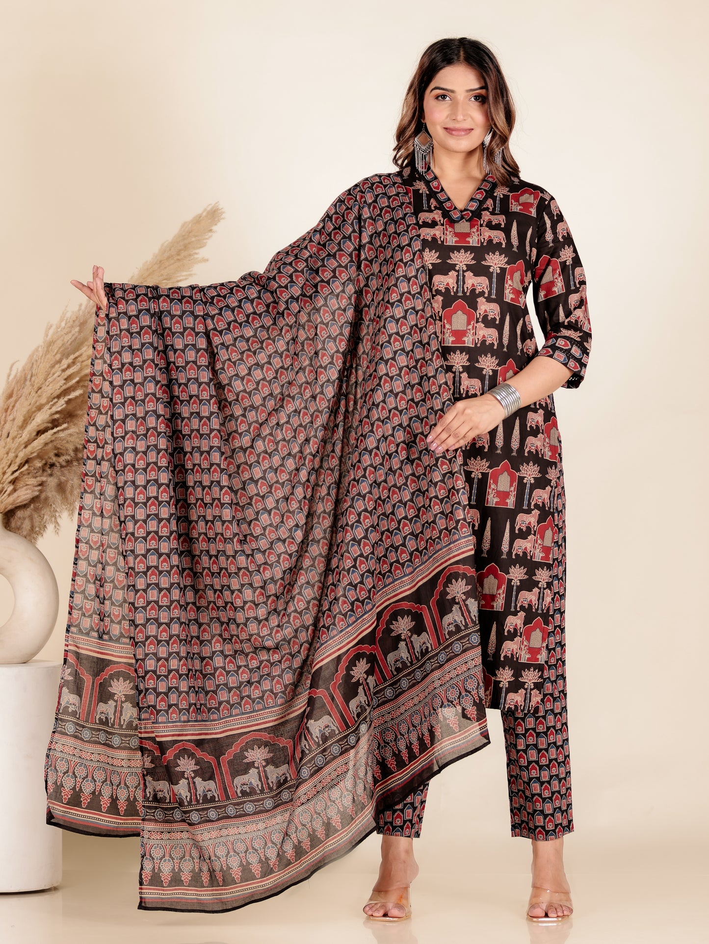 Voile Cotton Abstract Dupatta