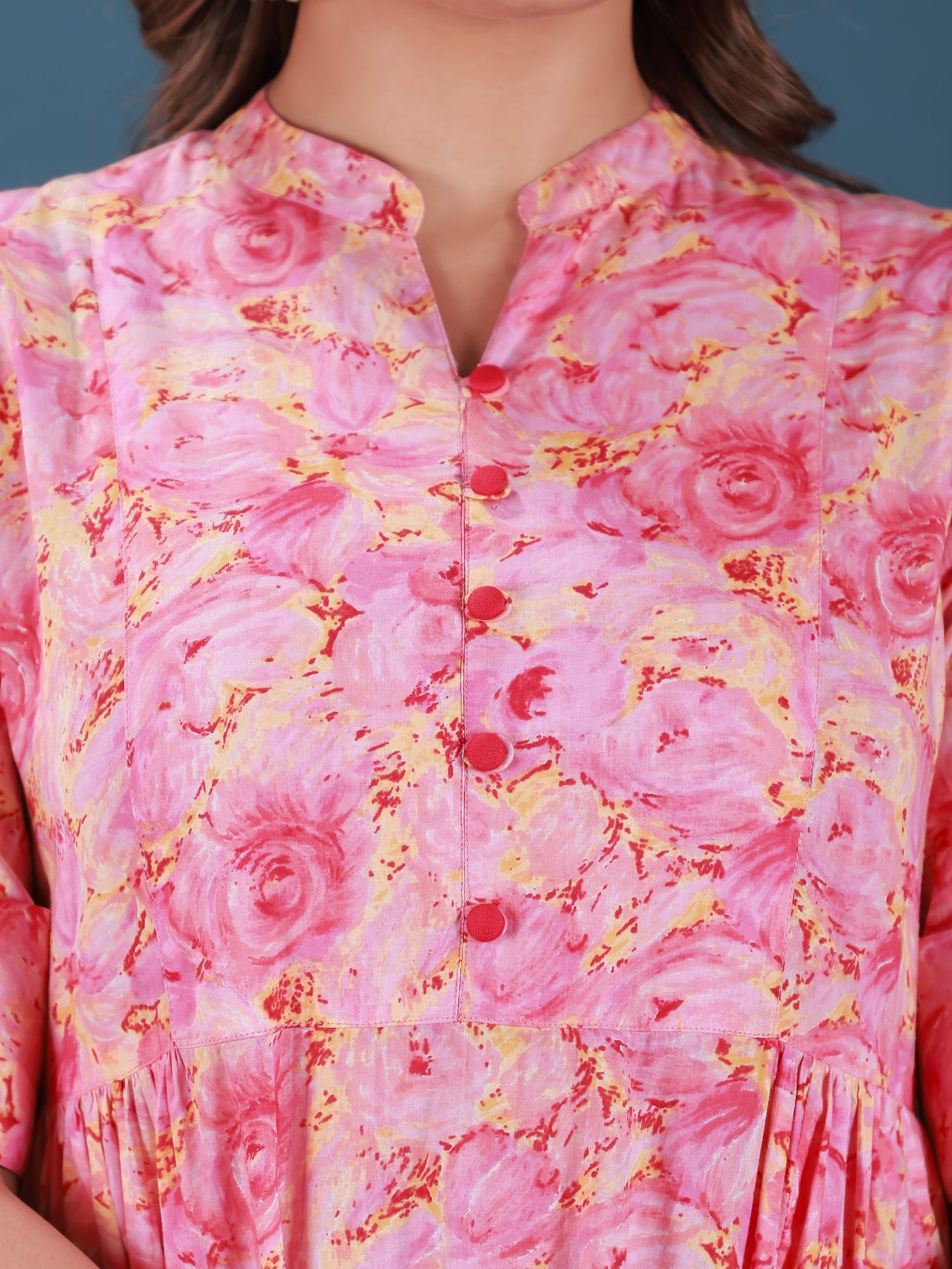 Soft Cotton Floral Kurta