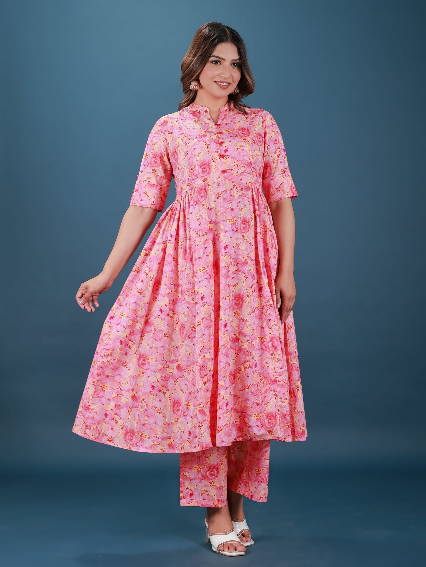 Soft Cotton Floral Kurta