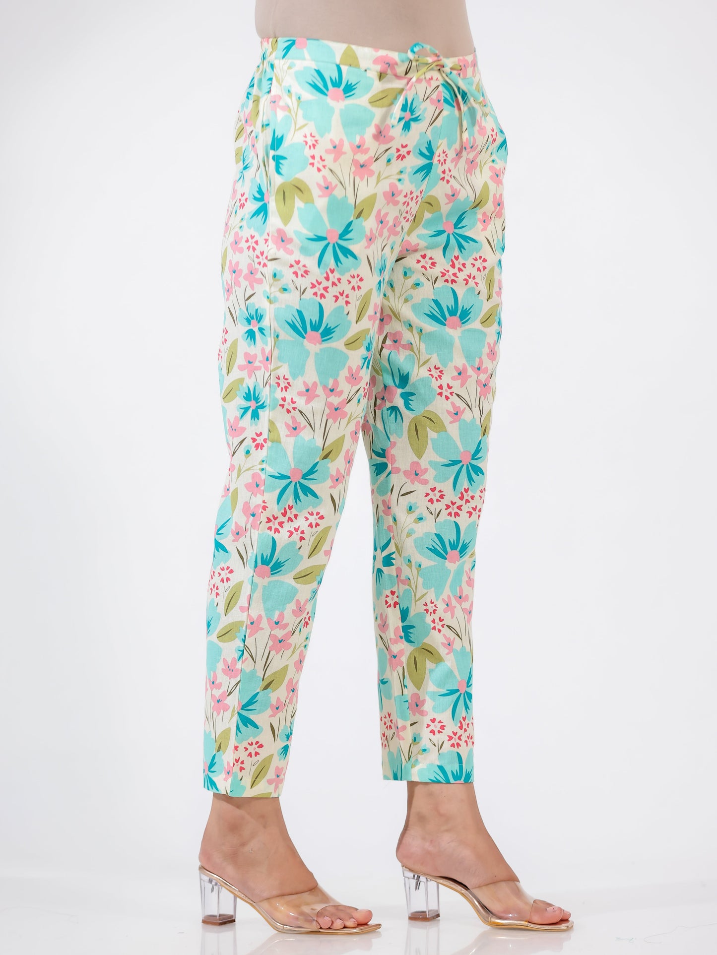 Linen Cotton Floral Pant