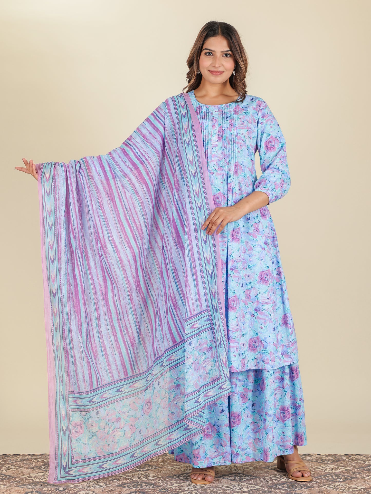 Voile Cotton Striped Dupatta