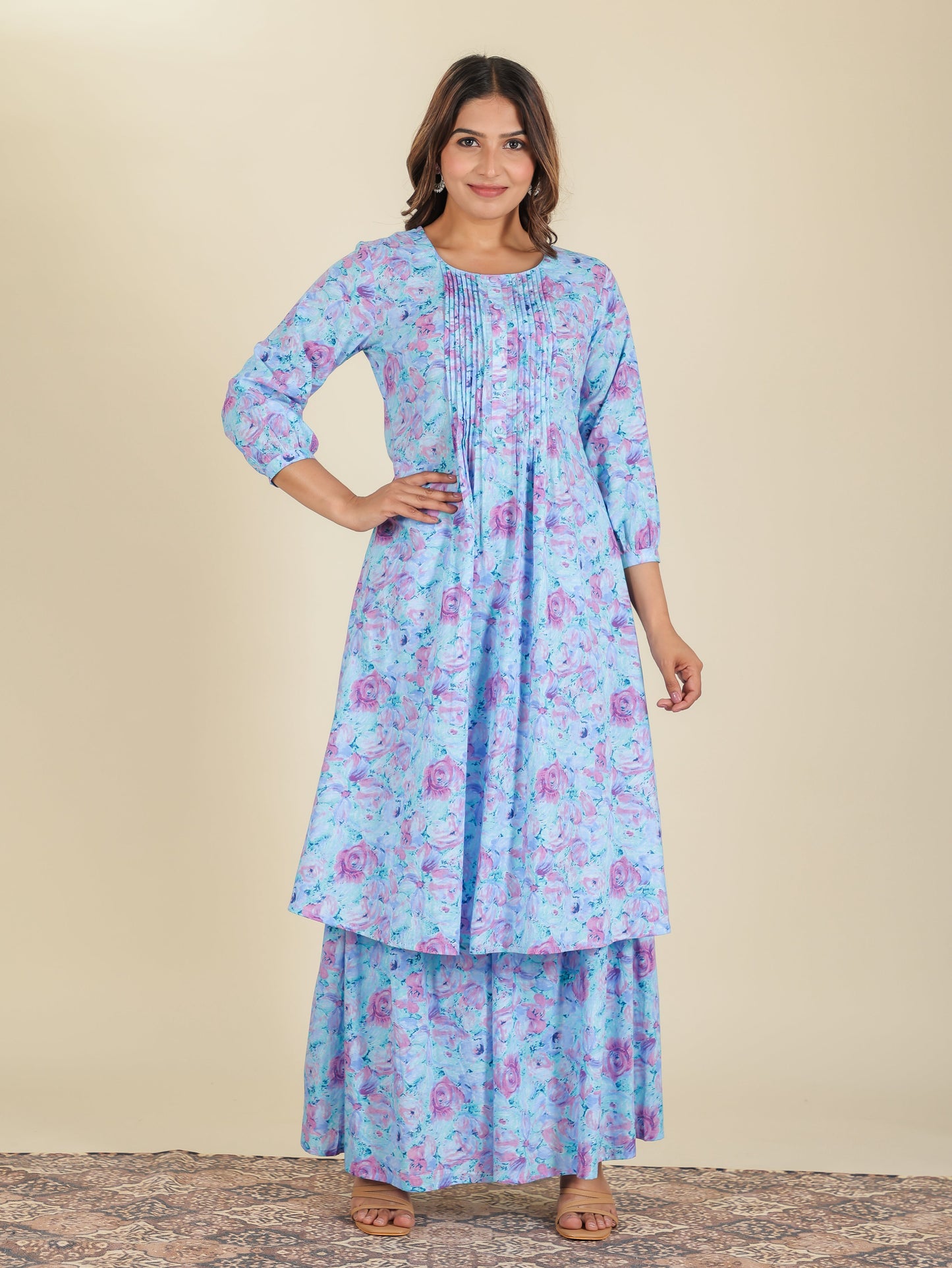 Soft Cotton Floral Kurta