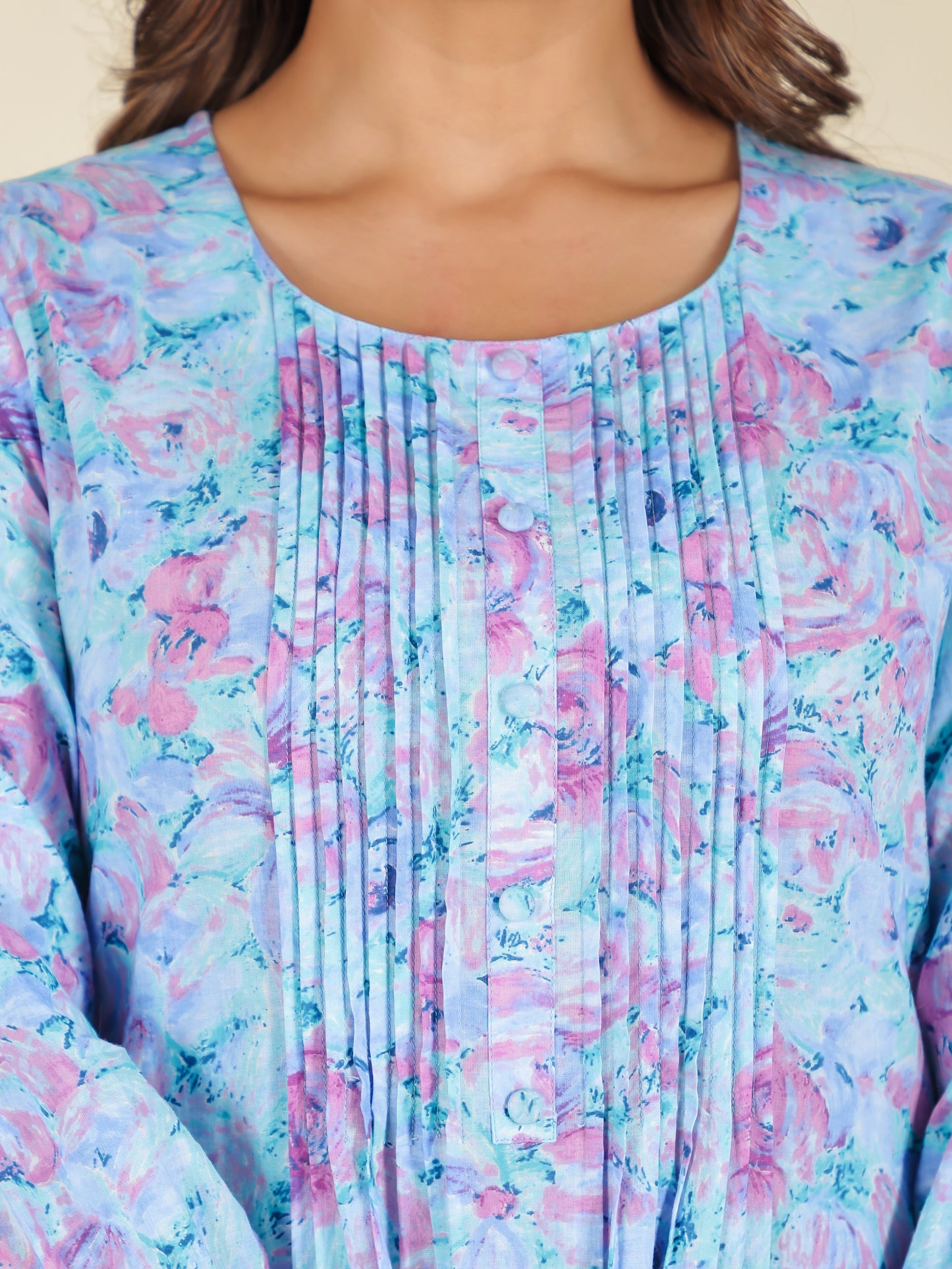 Soft Cotton Floral Kurta