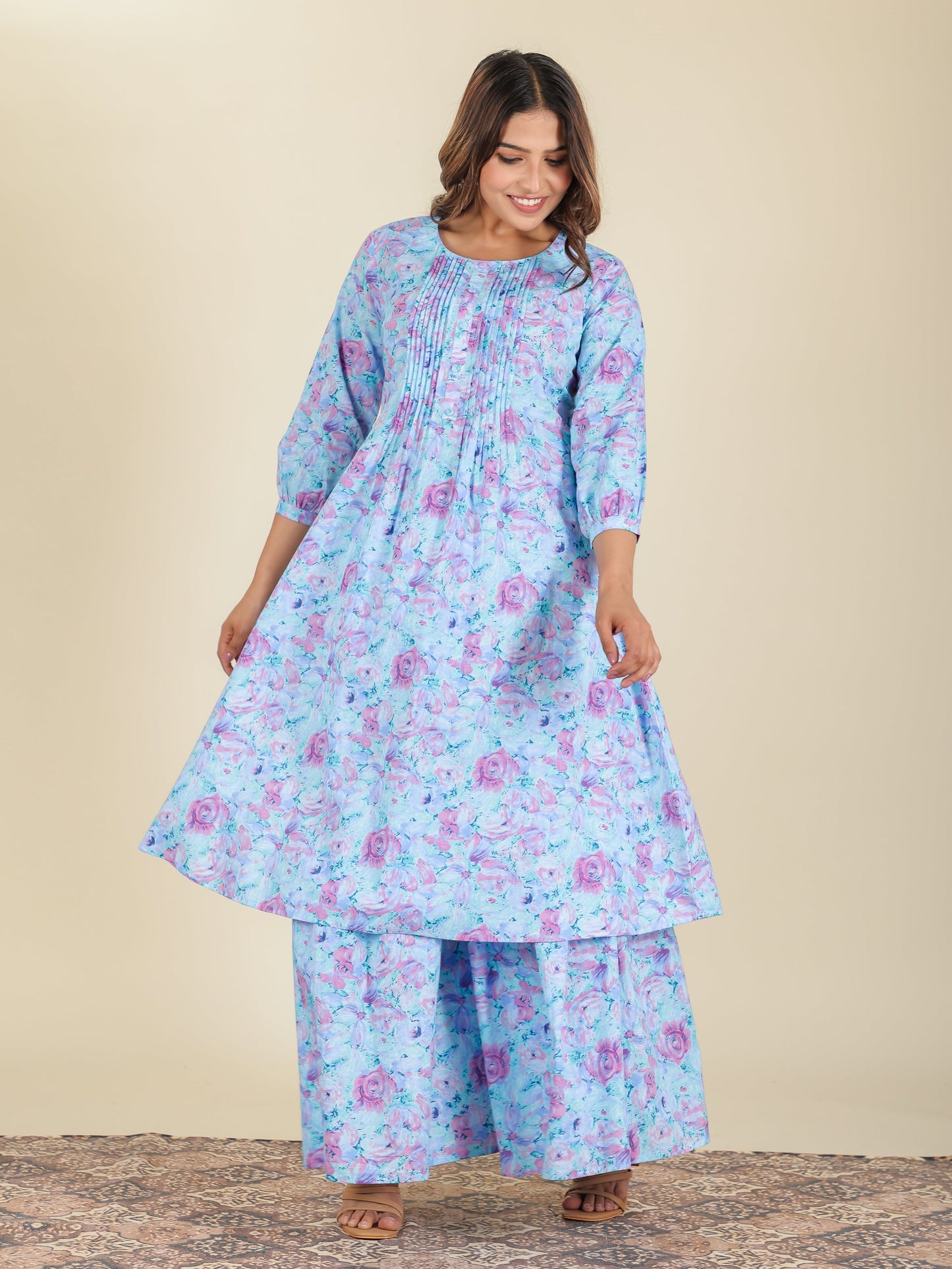 Soft Cotton Floral Kurta