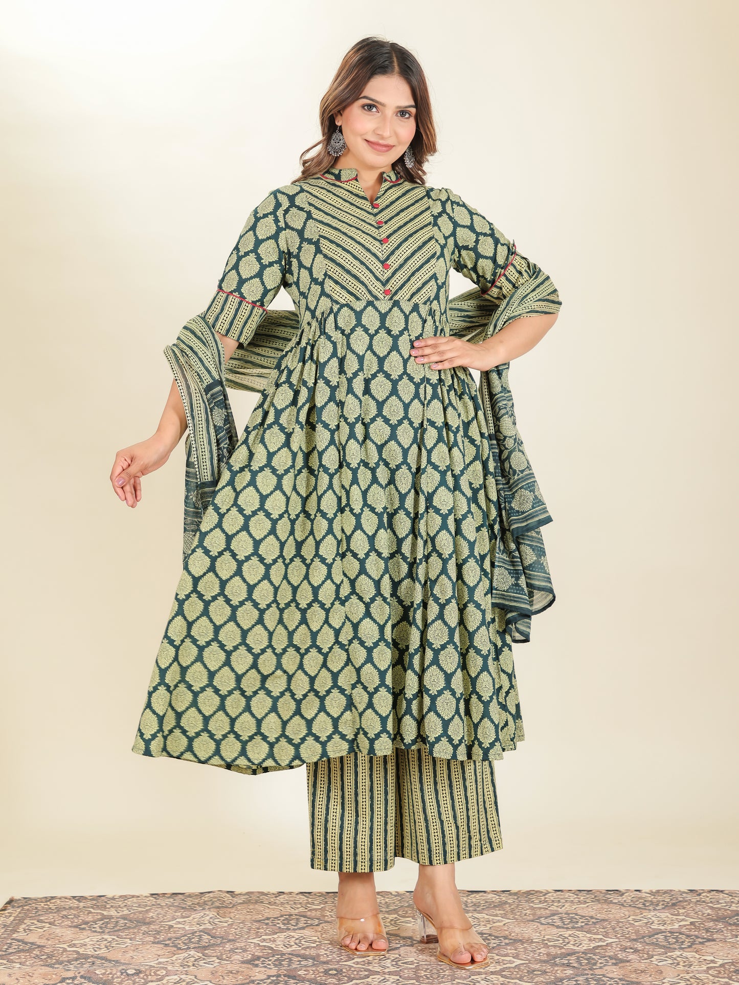 Soft Cotton Floral Kurta