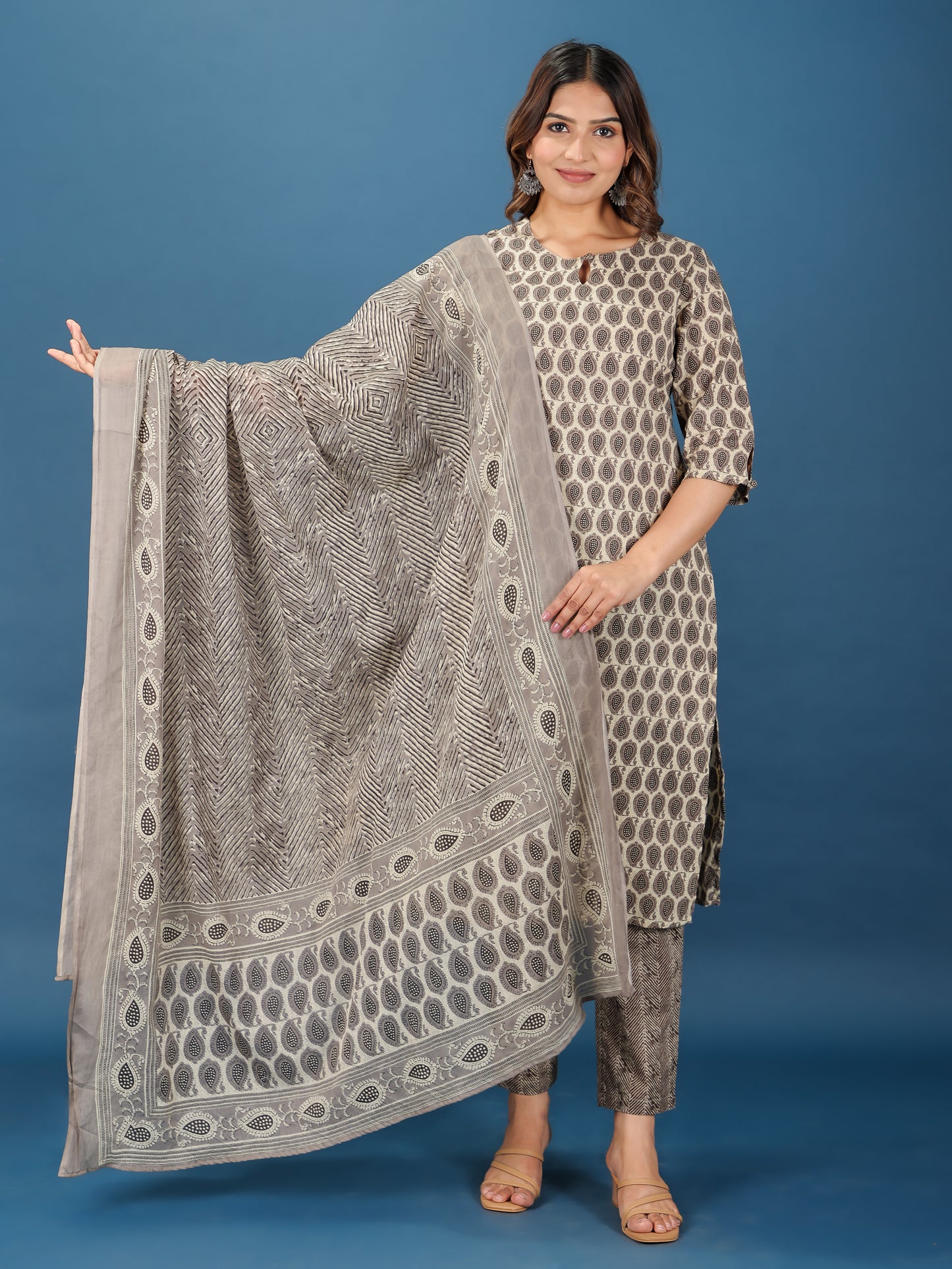 Voile Cotton Striped Dupatta