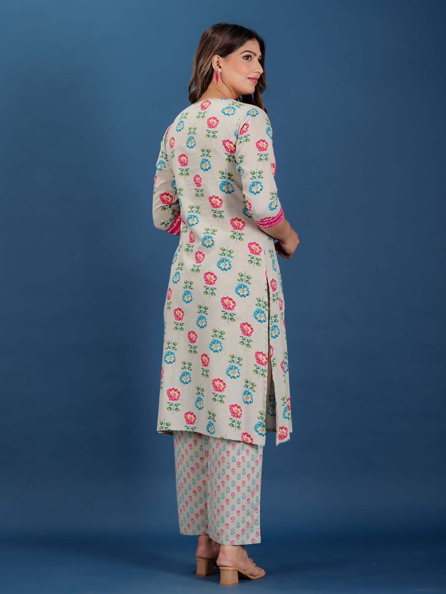 Soft Cotton Floral Kurta