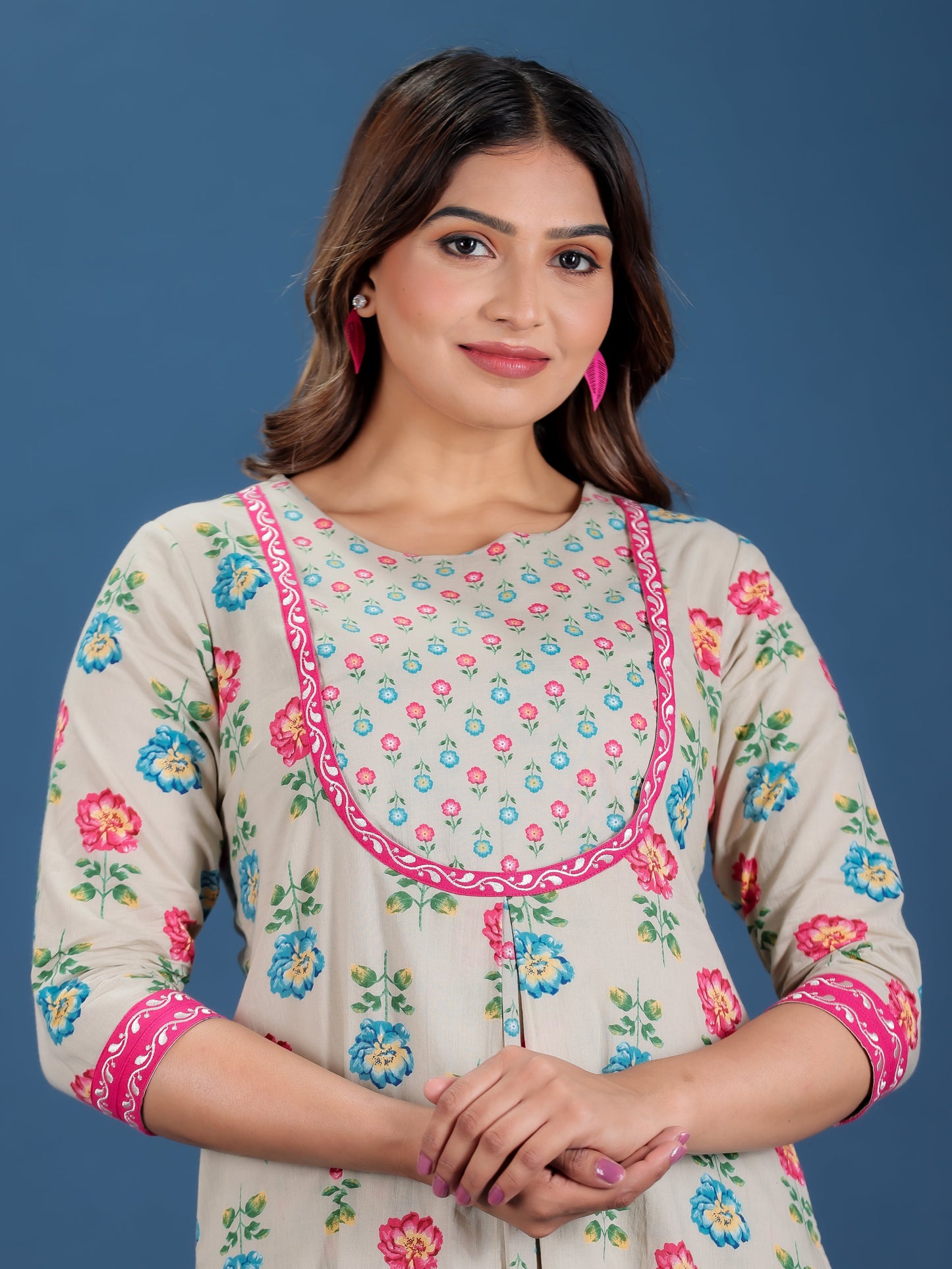 Soft Cotton Floral Kurta