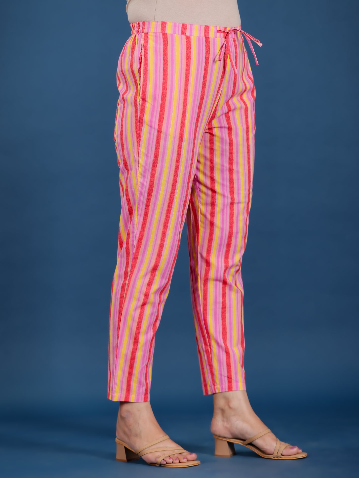 Soft Cotton Striped Pant