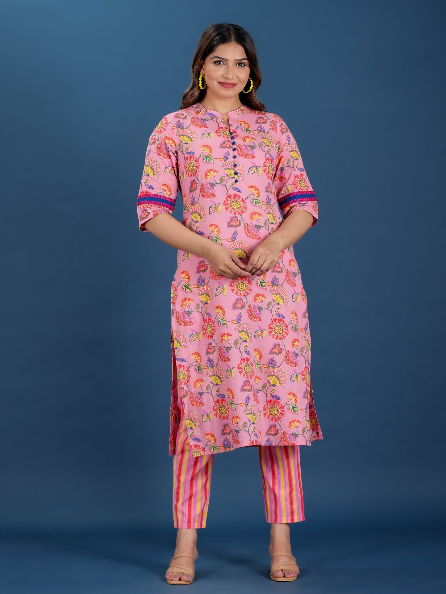 Soft Cotton Floral Kurta