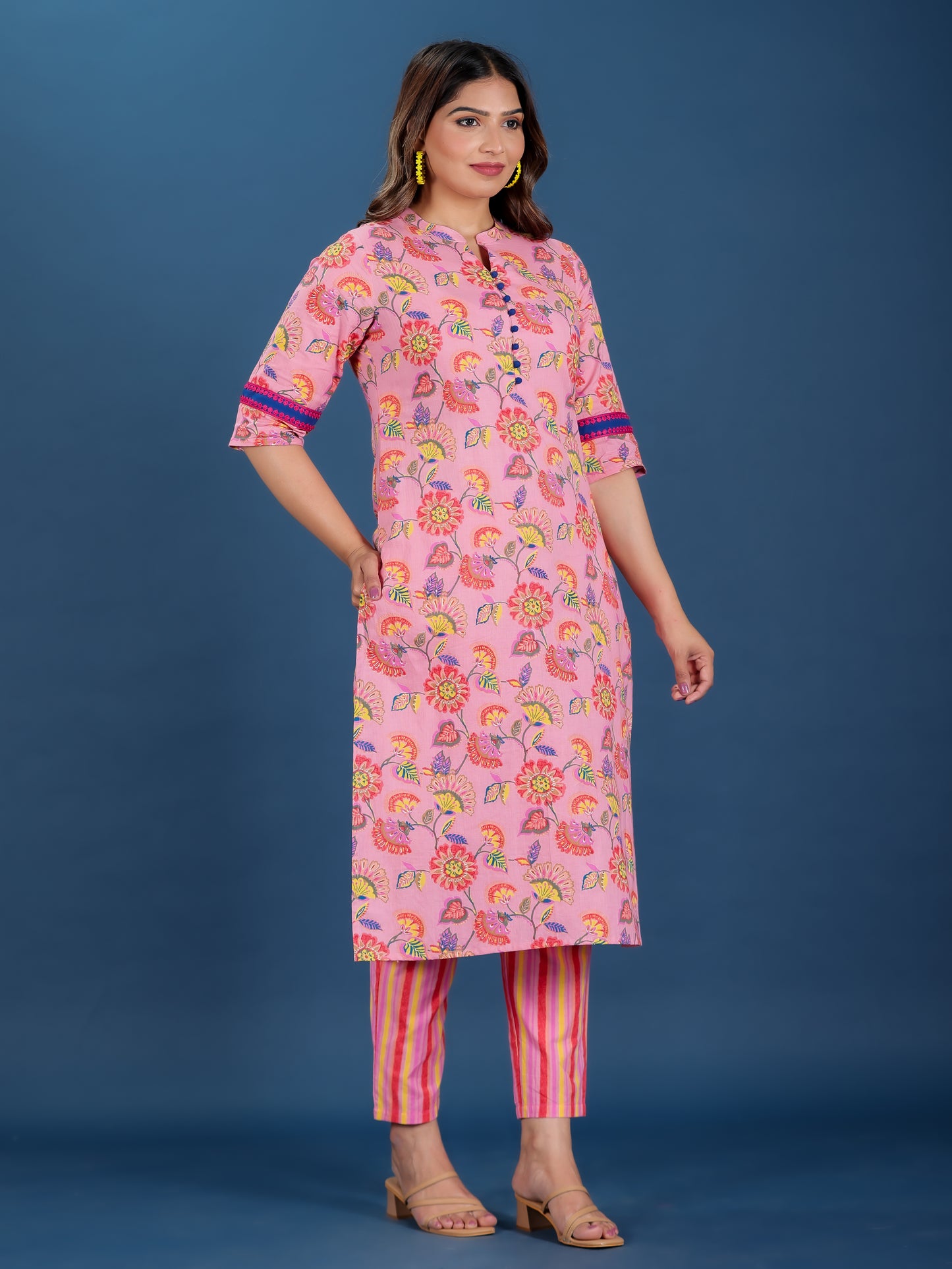 Soft Cotton Floral Kurta