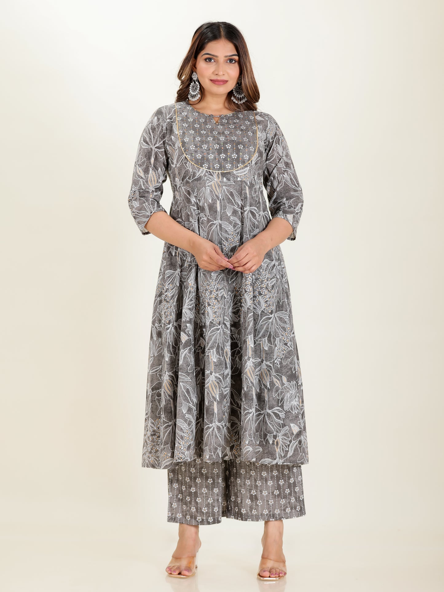 Soft Cotton Floral Kurta