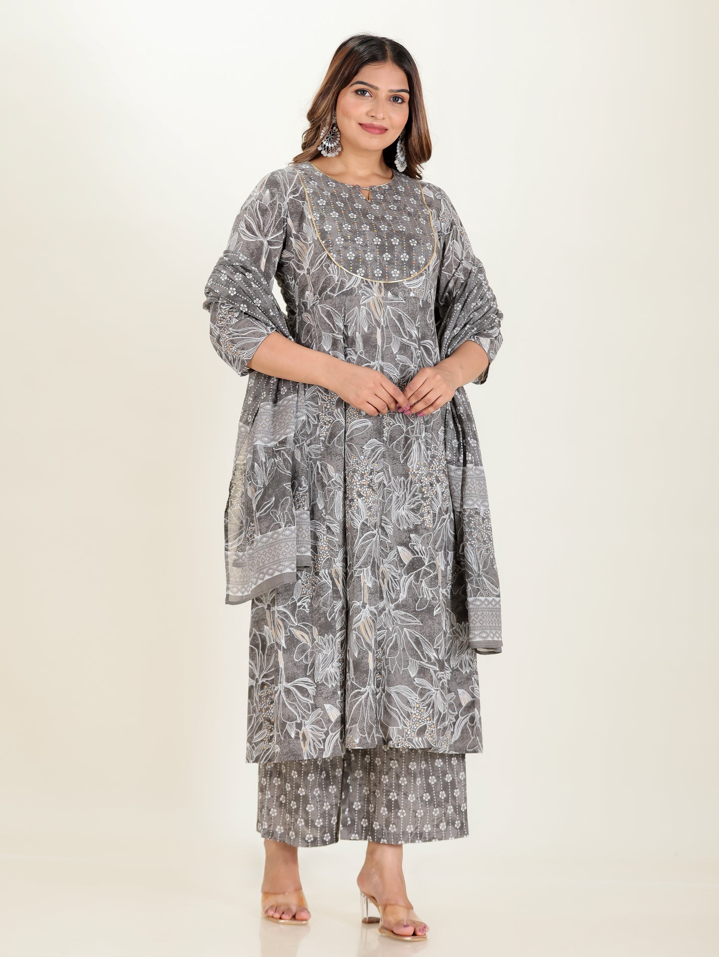 Soft Cotton Floral Kurta