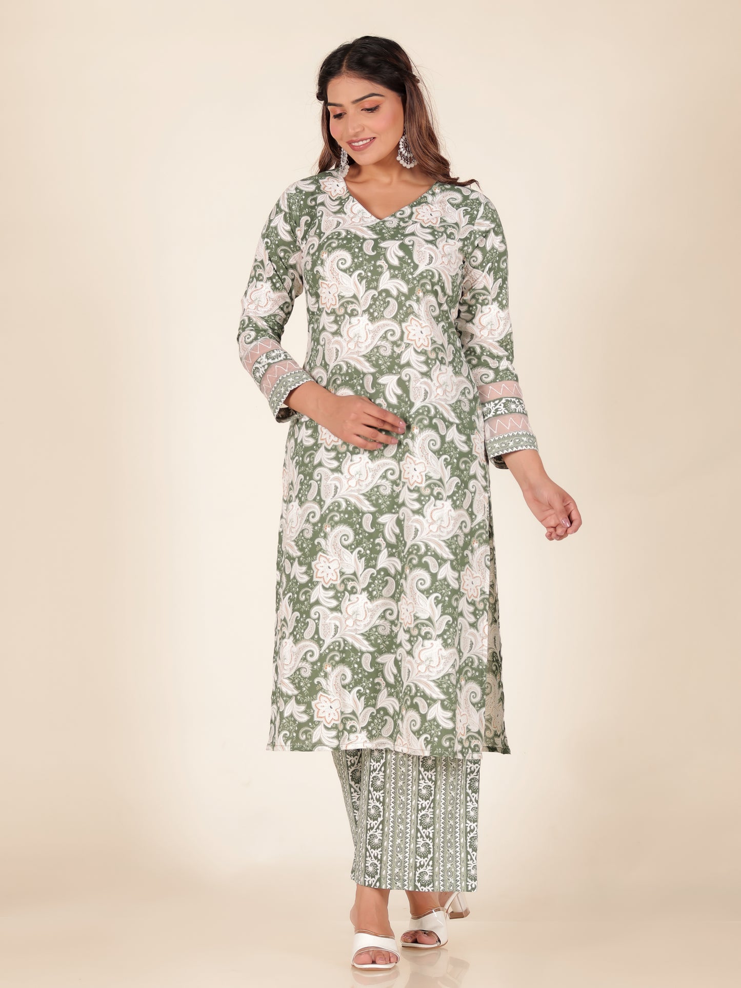 Soft Cotton Floral Kurta