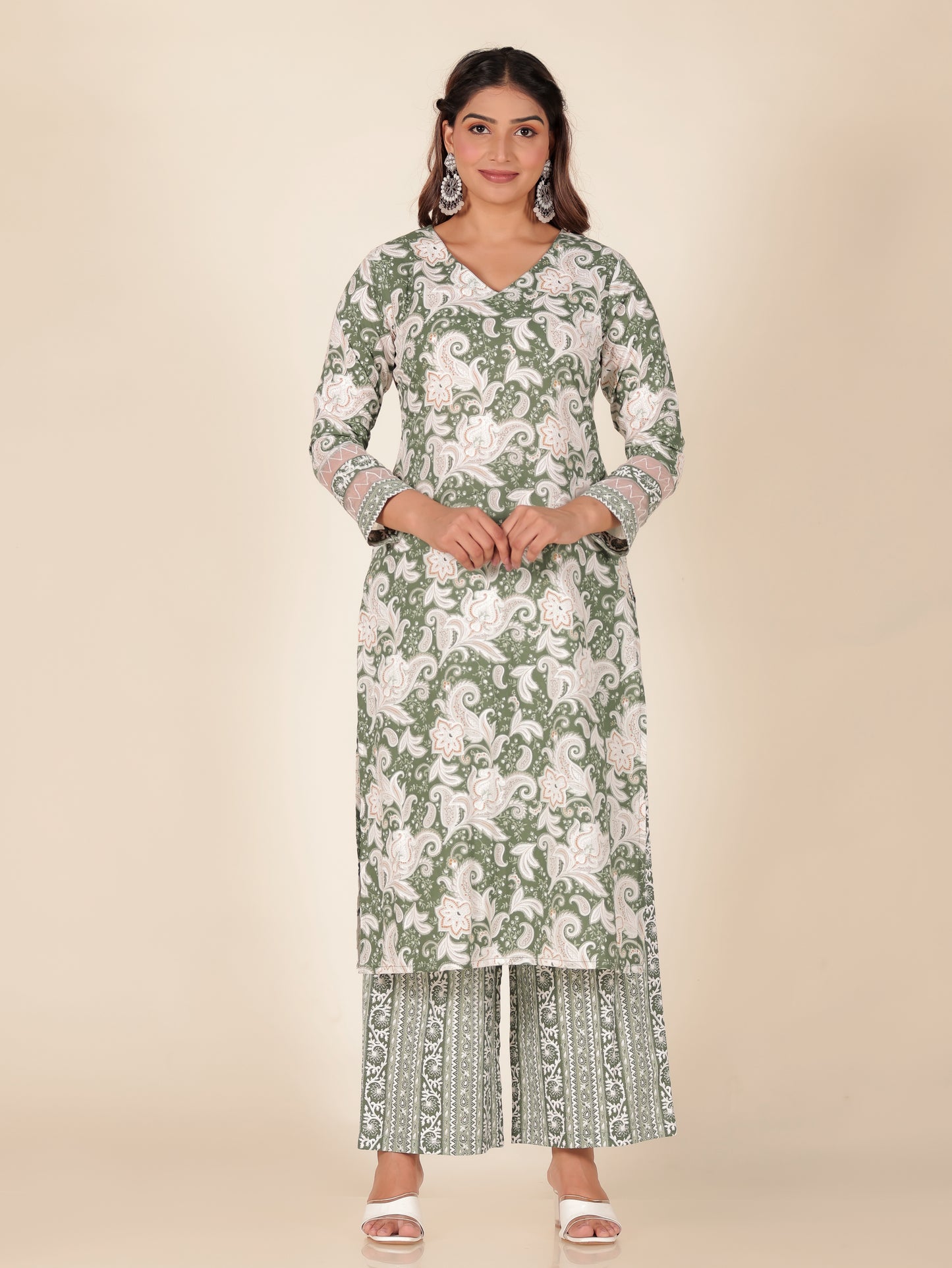 Soft Cotton Floral Kurta