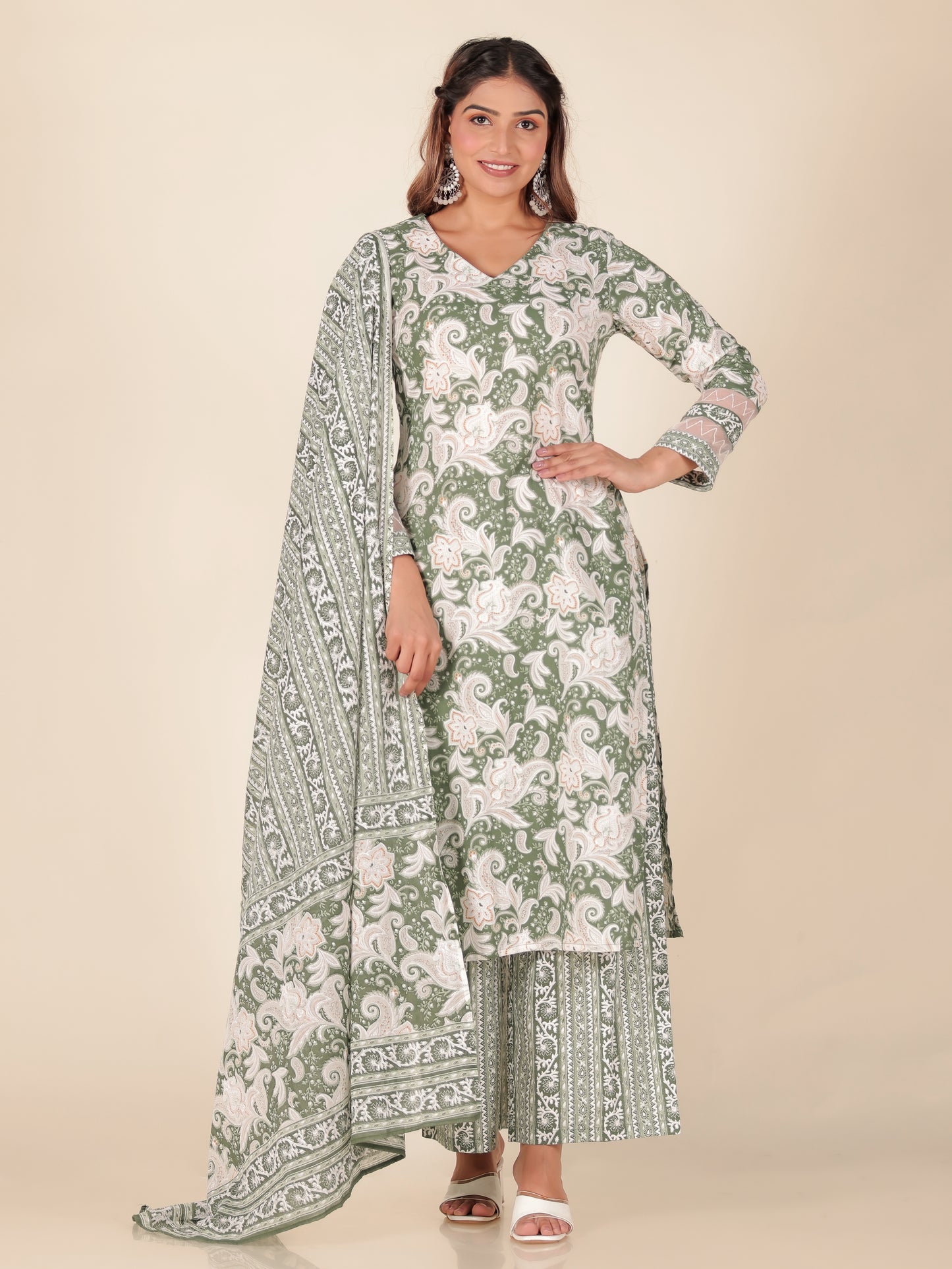 Soft Cotton Floral Kurta